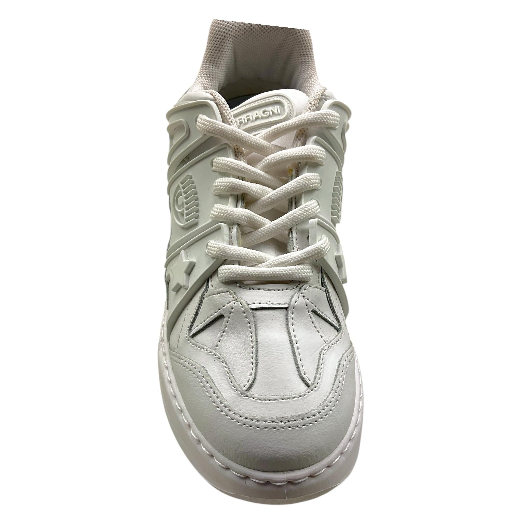 CHIARA FERRAGNI sneakers tinta unita con lacci Bianco per Bambina CFB150 BIANCO CHIARA FERRAGNI