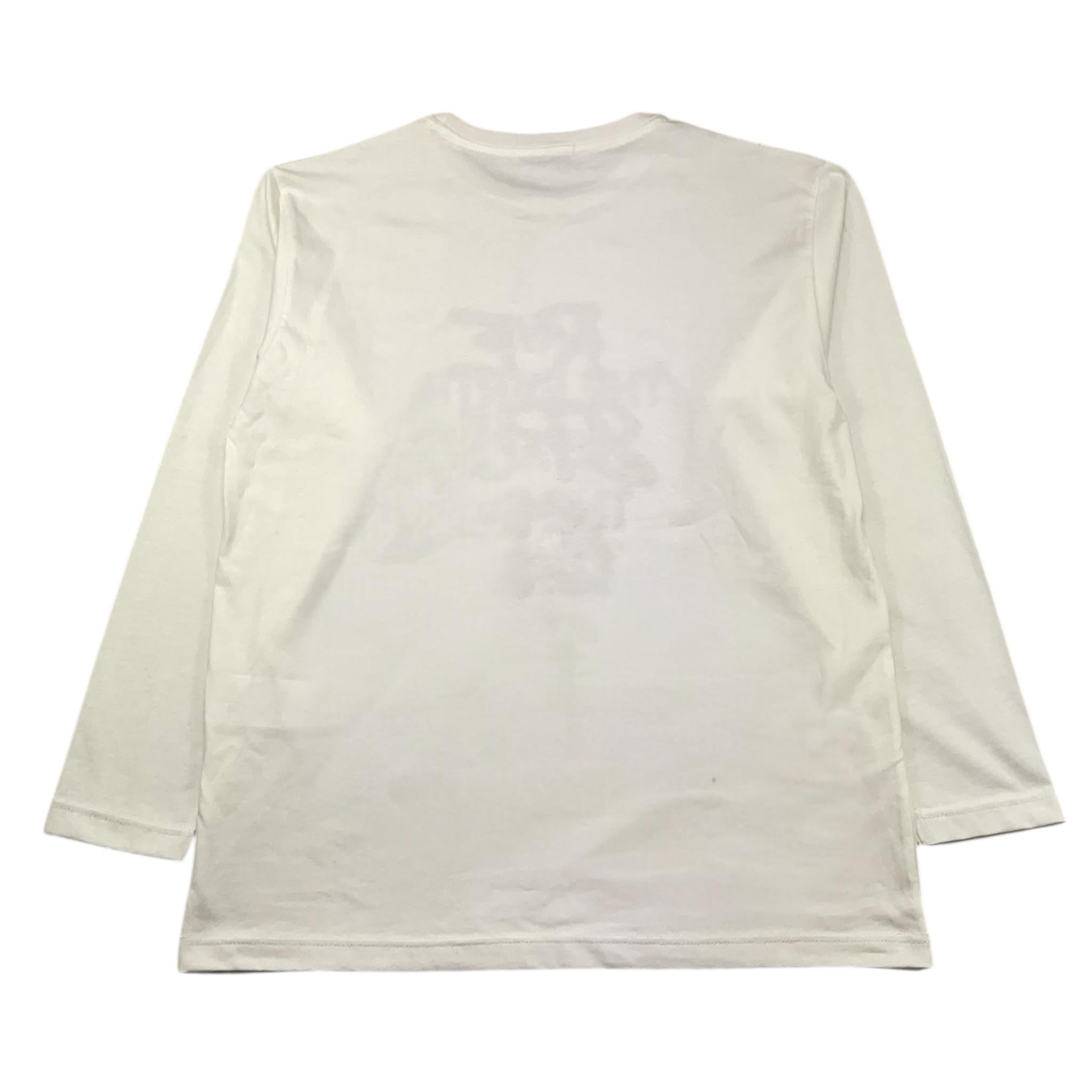 MANUEL RITZ shirt girocollo tinta unita con stampa in contrasto Bianco per Bambino MR1915 BIANCO MANUEL RITZ