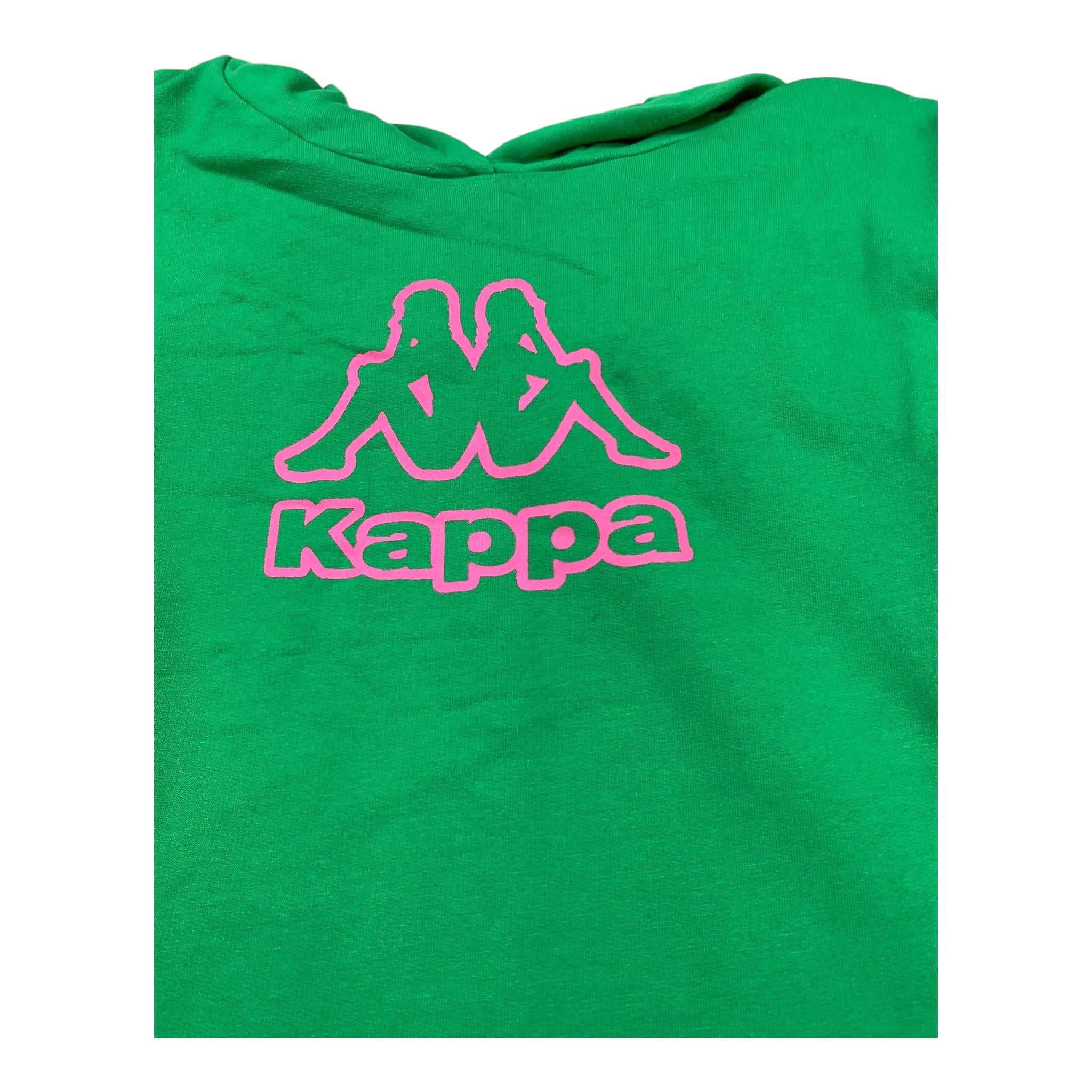 KAPPA felpa tinta unita con stampa e cappuccio Verde per Bambina 341Y17W VERDE KAPPA