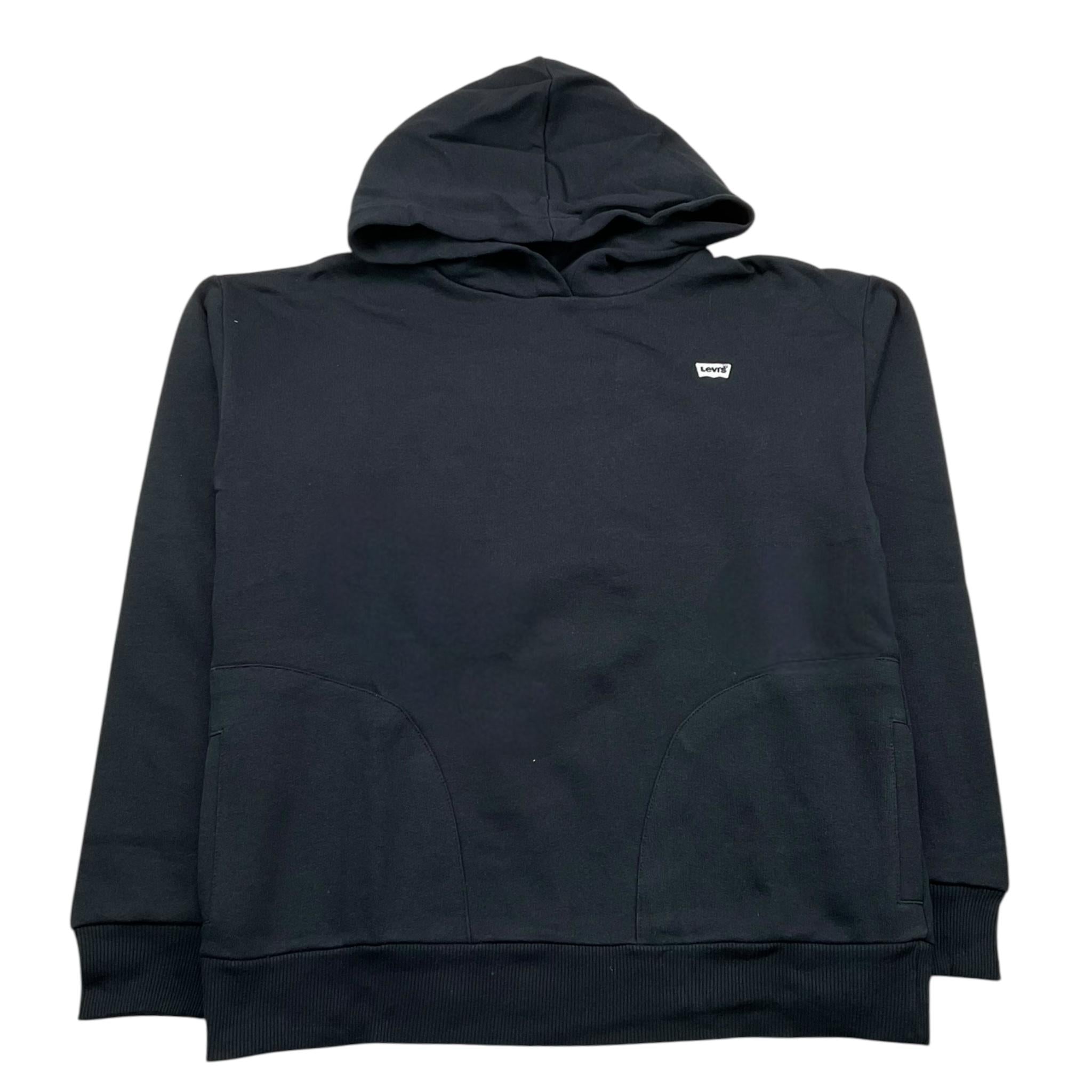 LEVI'S felpa girocollo e cappuccio tinta unita con logo Nero per Bambino 4EL078 NERO LEVI'S