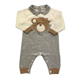 LE BEBE' tutina bicolore con stampa Bianco/grigio per Neonato LBB47044 BIANCO/GRIGIO LE BEBE'