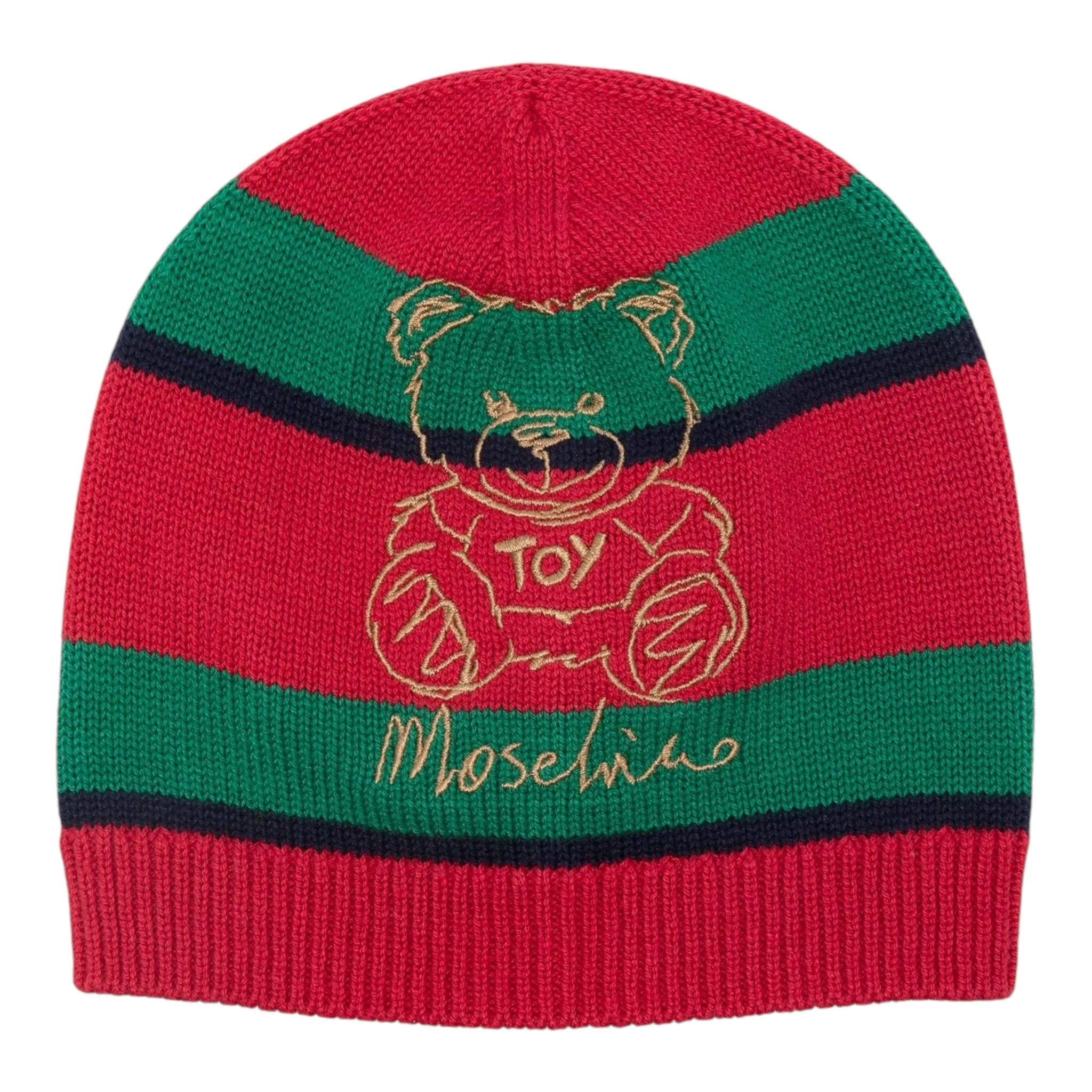 MOSCHINO cappello fantasia a righe Rosso/verde per Bambino HUX02H ROSSO/VERDE MOSCHINO