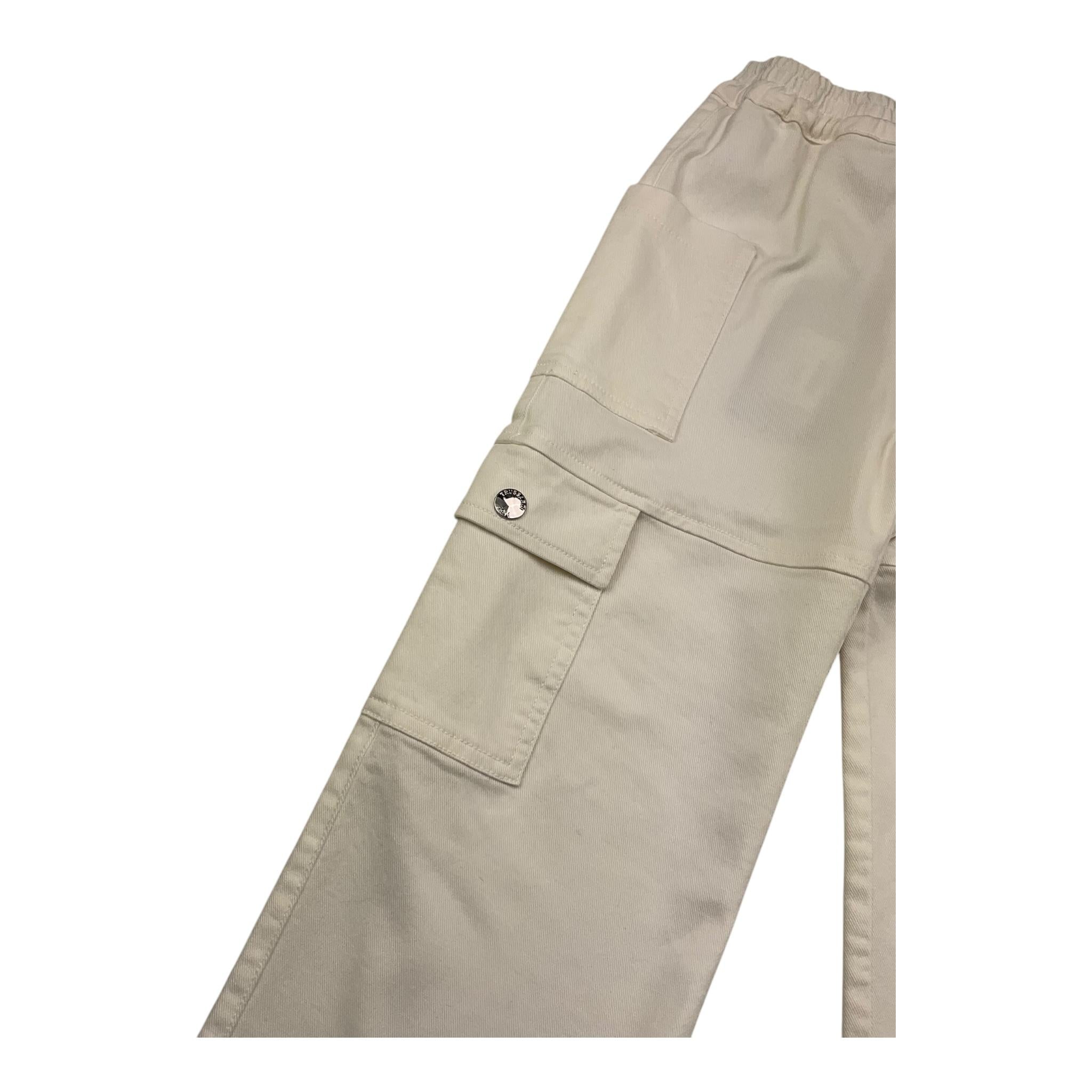 TRUSSARDI pantalone tinta unita modello palazzo Panna per Bambina TGA25056 PANNA TRUSSARDI