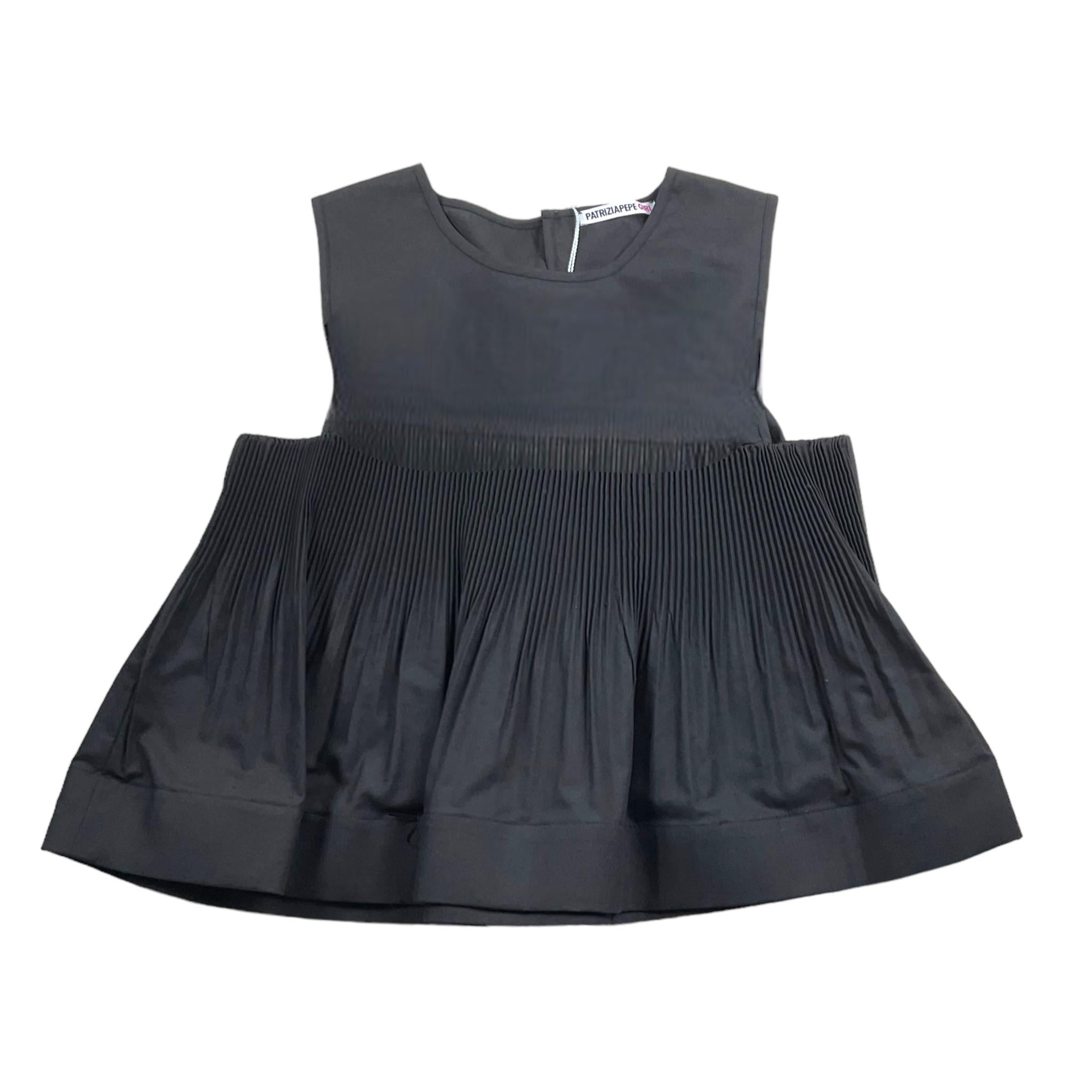 Patrizia Pepe Camicia Giromanica Tinta Unita Nero Per Bambina 7C0240 NERO PATRIZIA PEPE