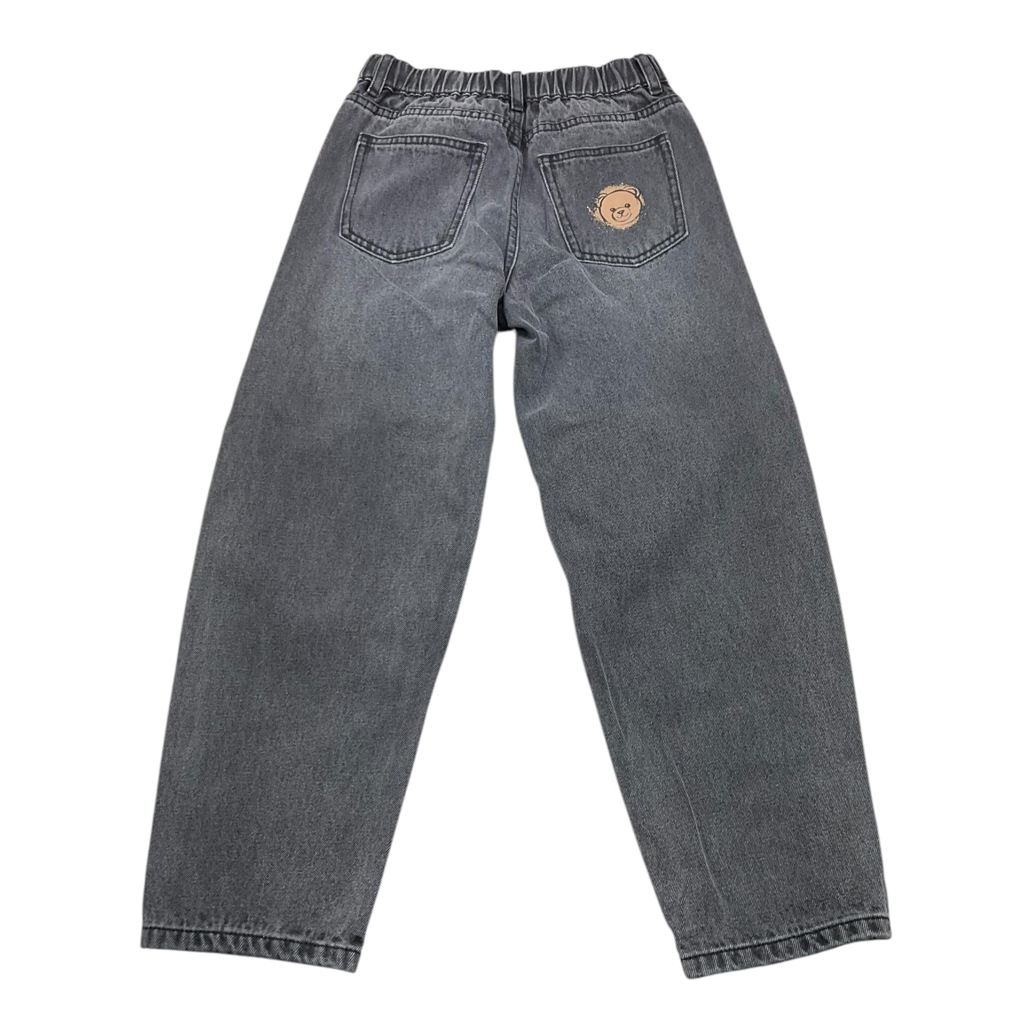 MOSCHINO jeans tinta unita con elastico in vita Nero per Bambino HUP09I NERO MOSCHINO
