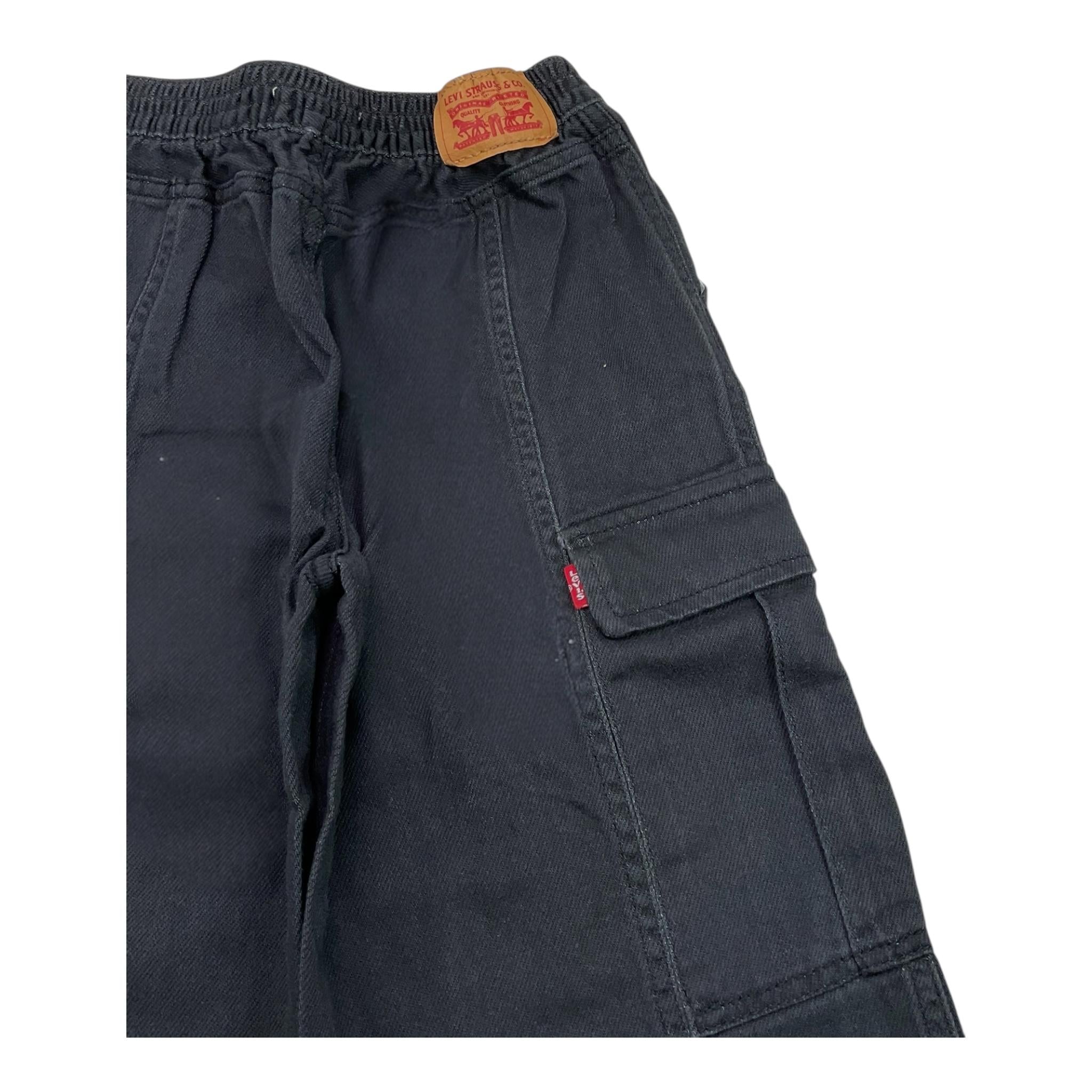 LEVI'S pantalone tinta unita con elastico in vita Nero per Bambina 4EL019 NERO LEVI'S