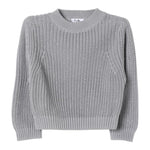 IL GUFO maglia tinta unita con trecce Grigio per Bambina A24MA452EM109 GRIGIO IL GUFO