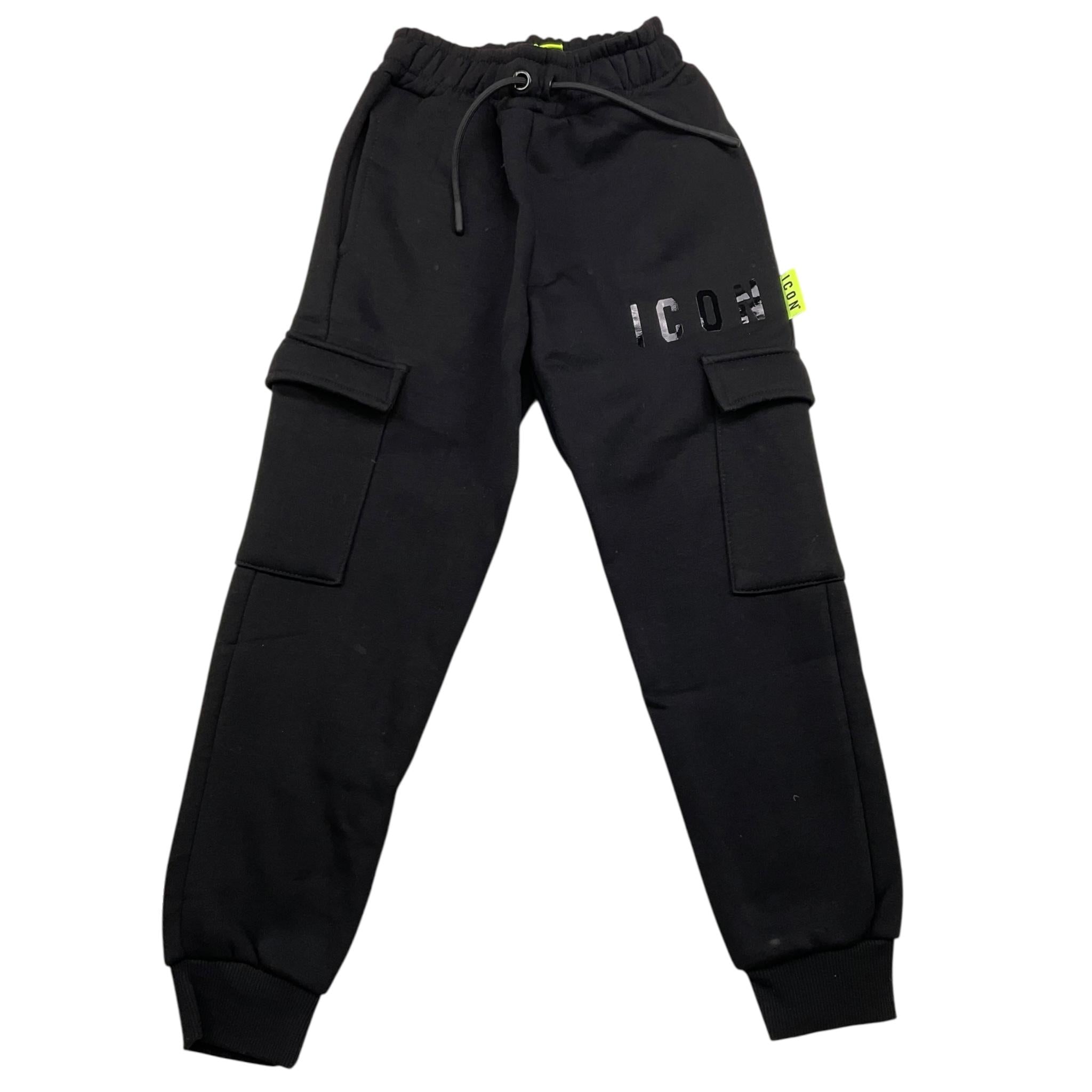 ICON pantalone tuta tinta unita Nero per Bambino IBSP00308X NERO ICON
