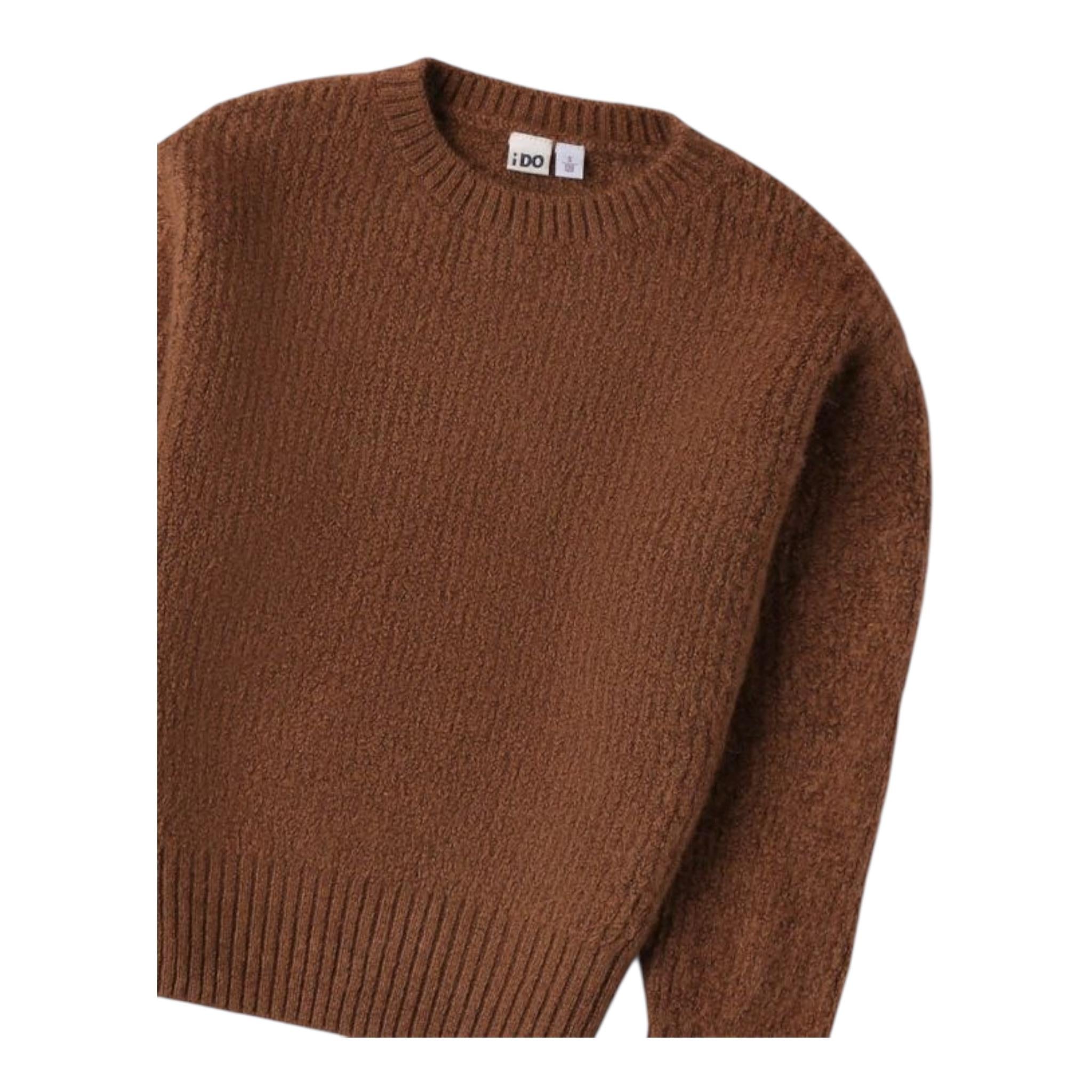 LOSAN maglia girocollo tinta unita Marrone per Bambina 4A836 MARRONE LOSAN