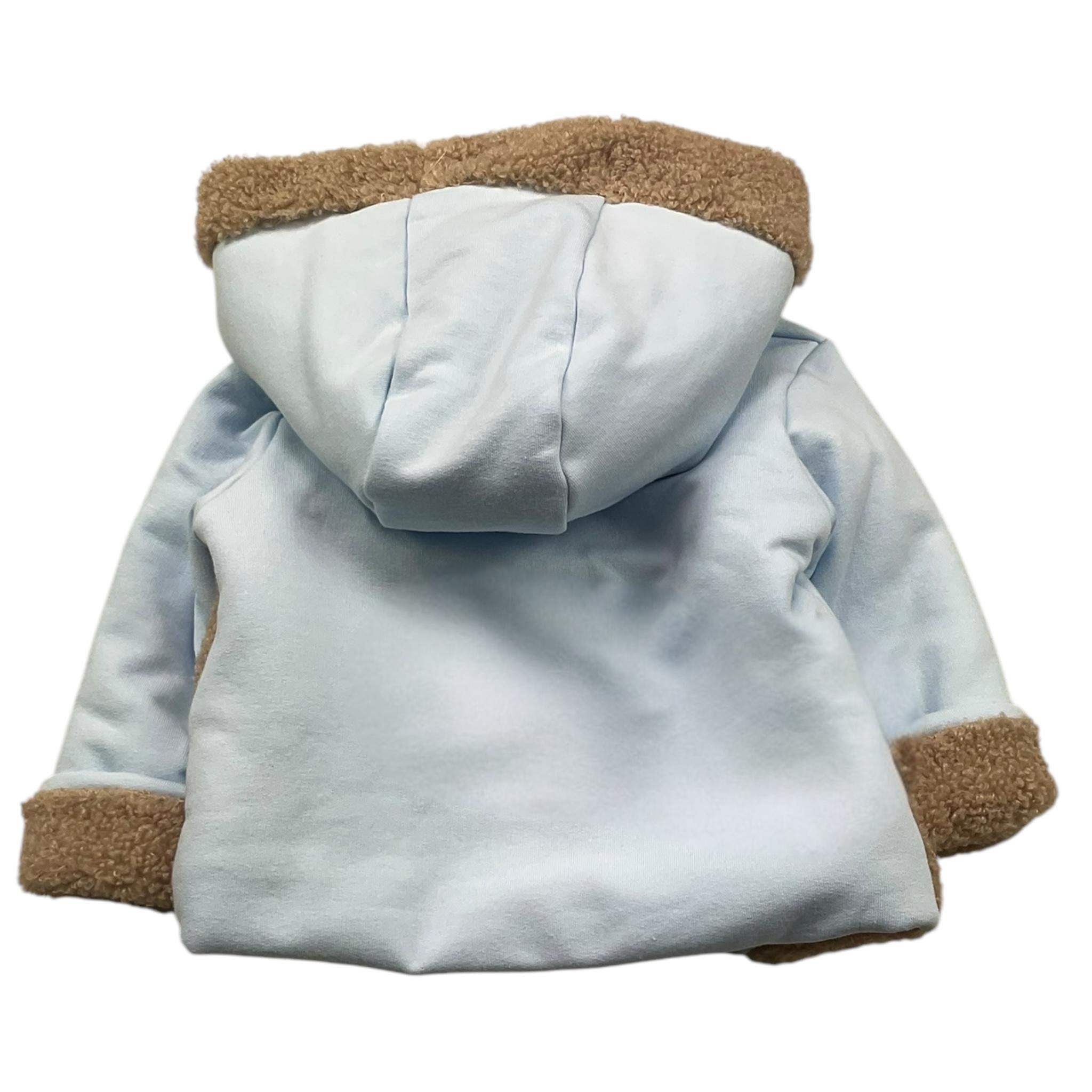 LE BEBE' cappotto tinta unita con cappuccio e lana interna Azzurro per Neonato LBB5123 AZZURRO LE BEBE'