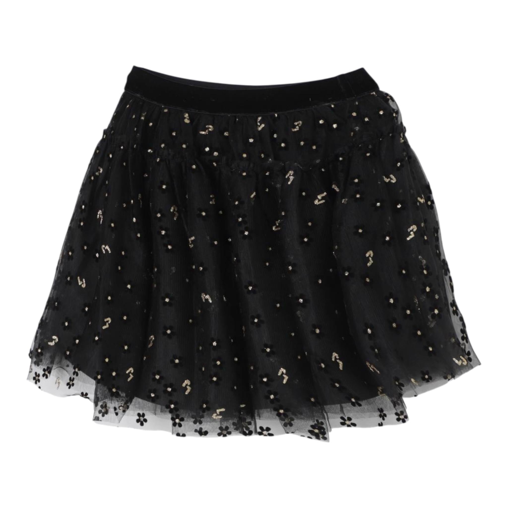 LIU JO gonna tinta unita fantasia floreale Nero per Bambina KF4104X NERO LIU JO
