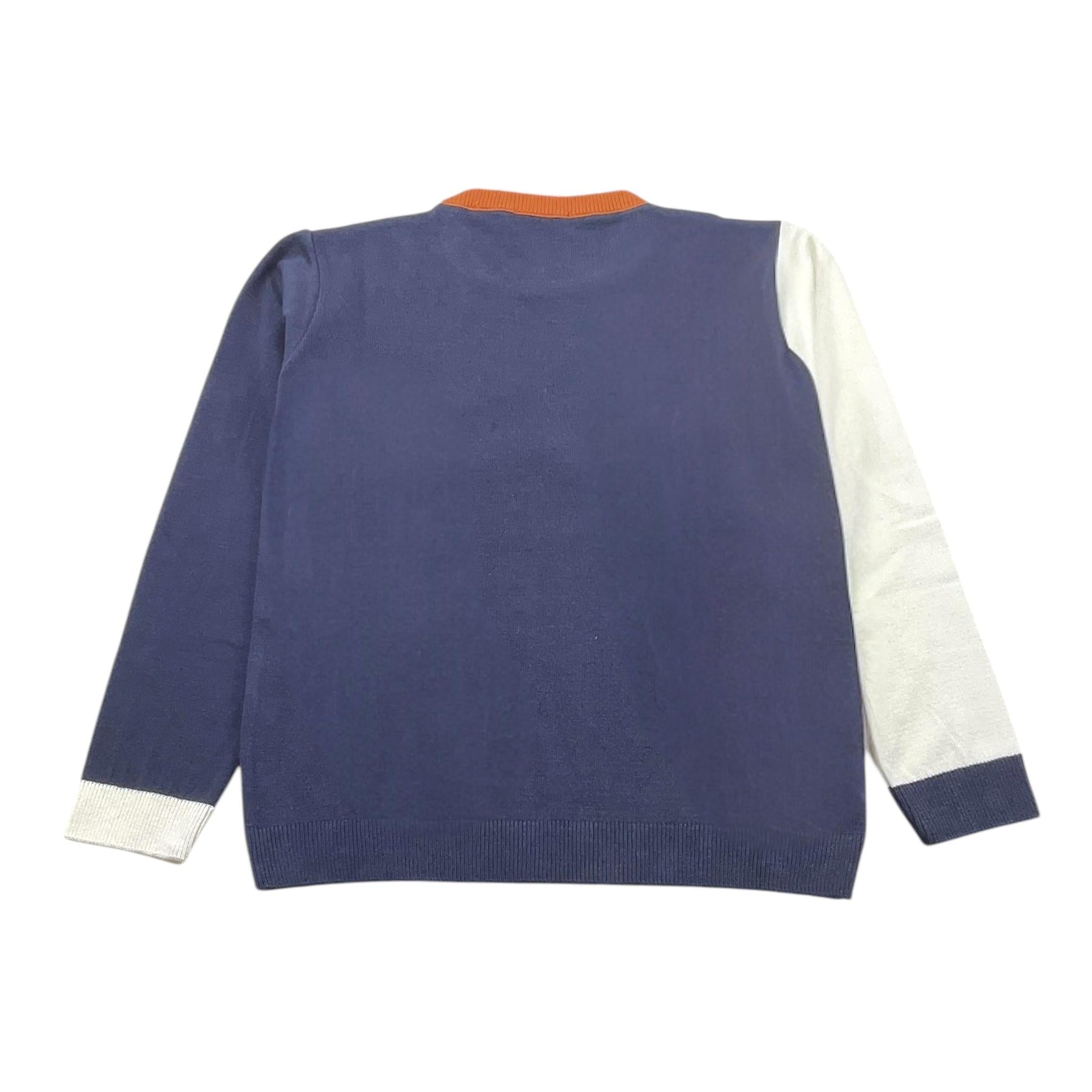 EMANUEL PRIS maglia tricolore girocollo Blu per Bambino EMG7078PCB BLU EMANUEL PRIS