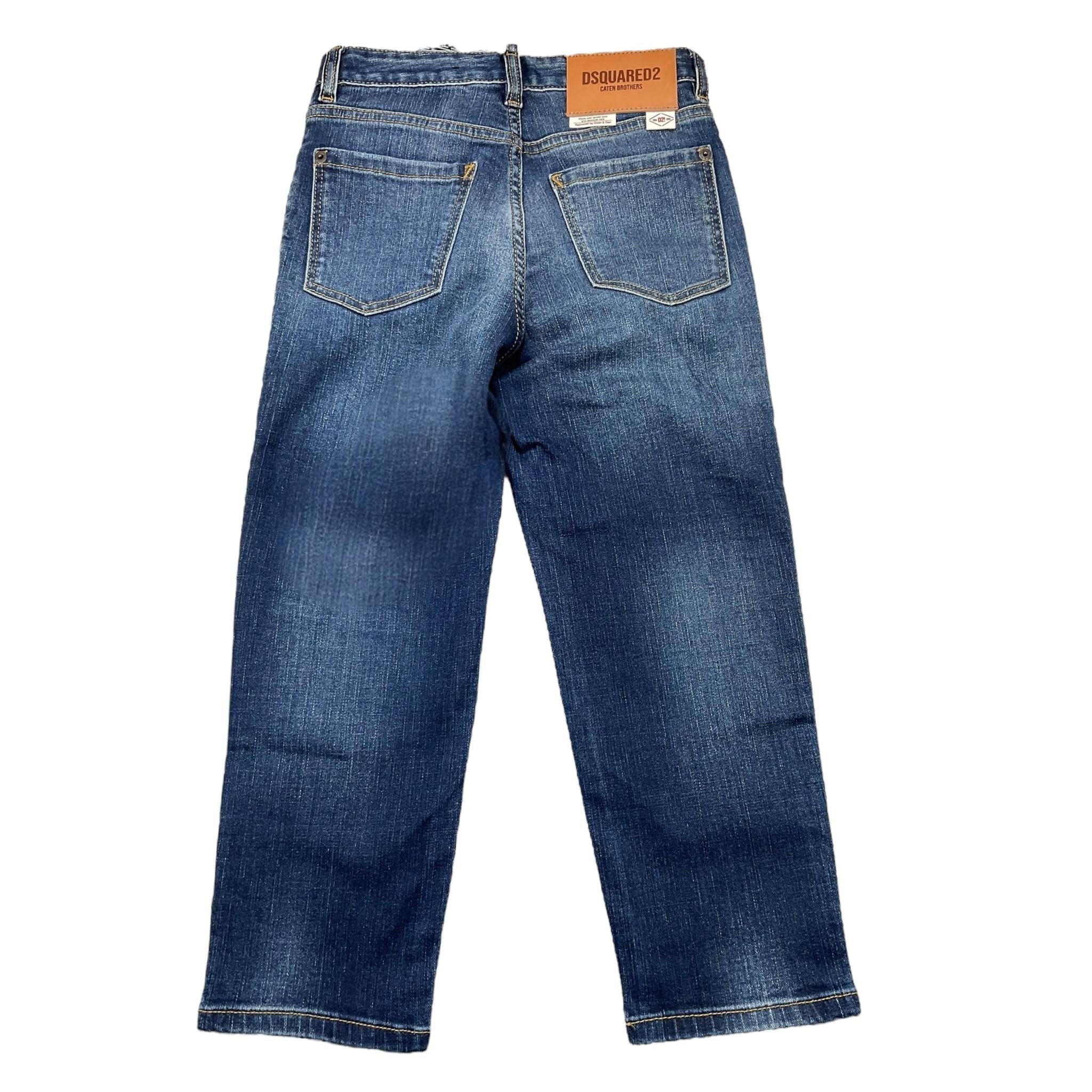 DSQUARED2 jeans tinta unita con strappi Blu per Bambino DQ0501X BLU DSQUARED2