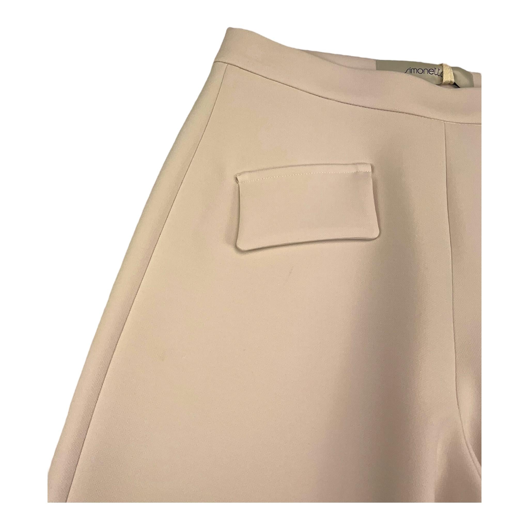 SIMONETTA pantalone tinta unita con girovita regolabile Beige per Bambina SV6A50 BEIGE SIMONETTA