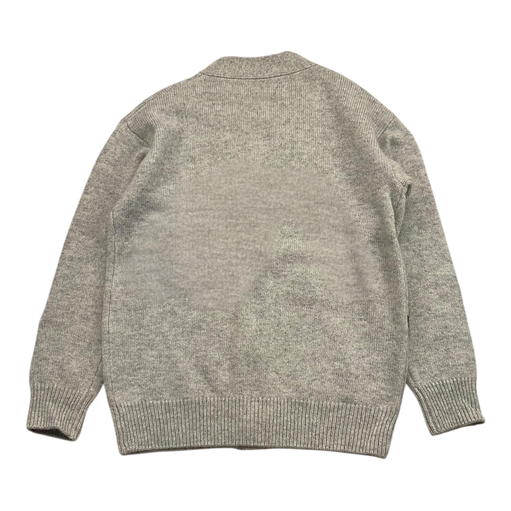 SAINT BARTH cardigan tinta unita con stampa Grigio per Bambina SYLVESTER GRIGIO SAINT BARTH