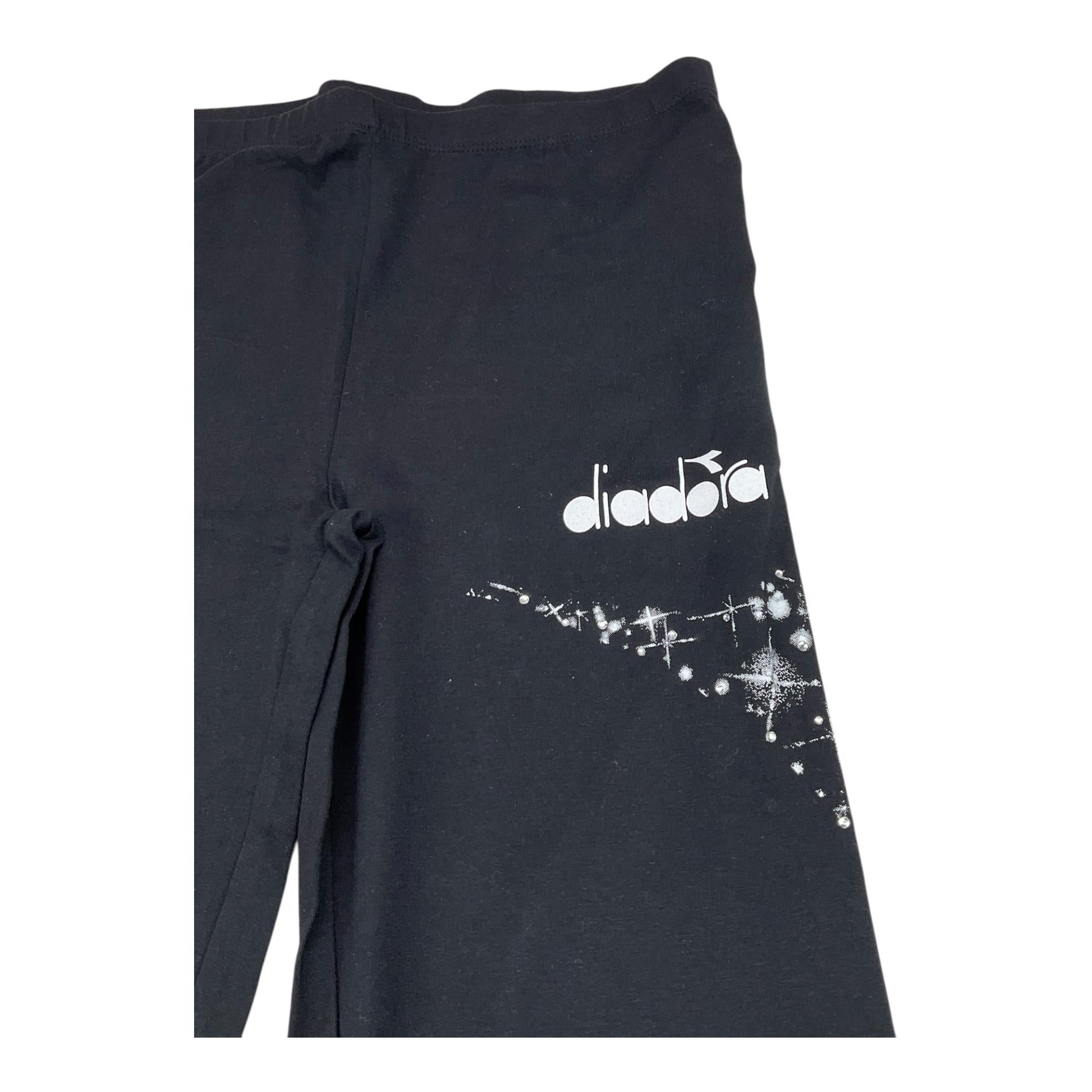 DIADORA leggins tinta unita con logo Nero per Bambina F4DIJGLG053 NERO DIADORA