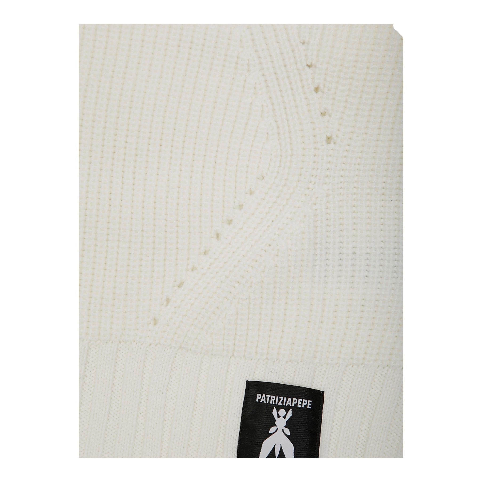 PATRIZIA PEPE maglia girocollo tinta unita Panna per Bambina 7K0049 PANNA PATRIZIA PEPE