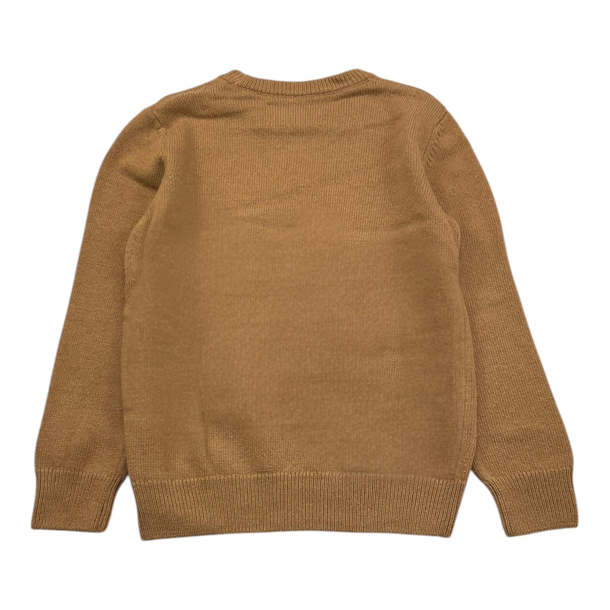 SAINT BARTH maglia tinta unita con stampa Cammello per Bambino 023700 CAMMELLO SAINT BARTH