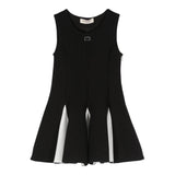 TWINSET abito tinta unita giromanica Nero per Bambina 242GJ2011 NERO TWINSET