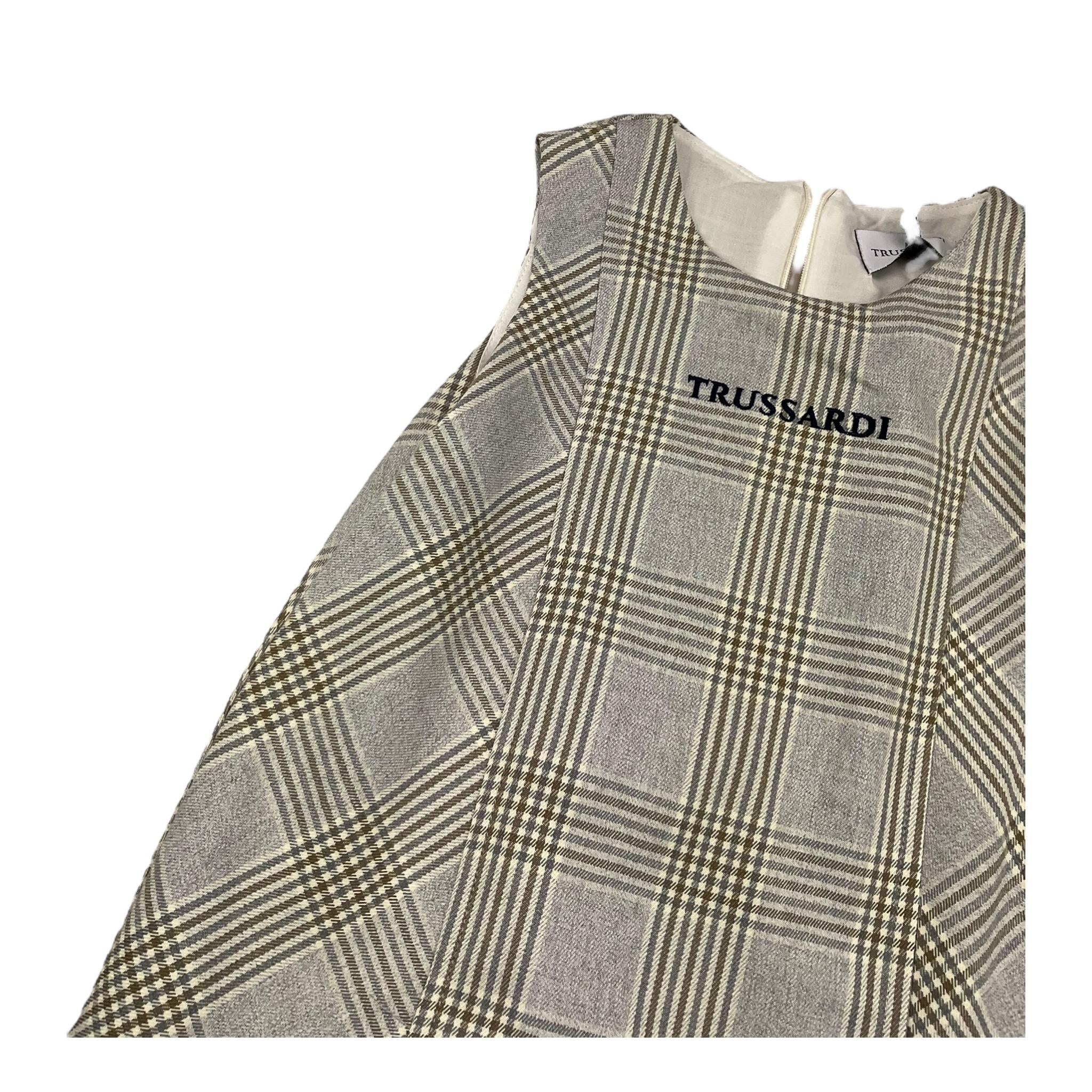 TRUSSARDI abito giromanica stampa fantasia Grigio per Bambina TGA25041 GRIGIO TRUSSARDI