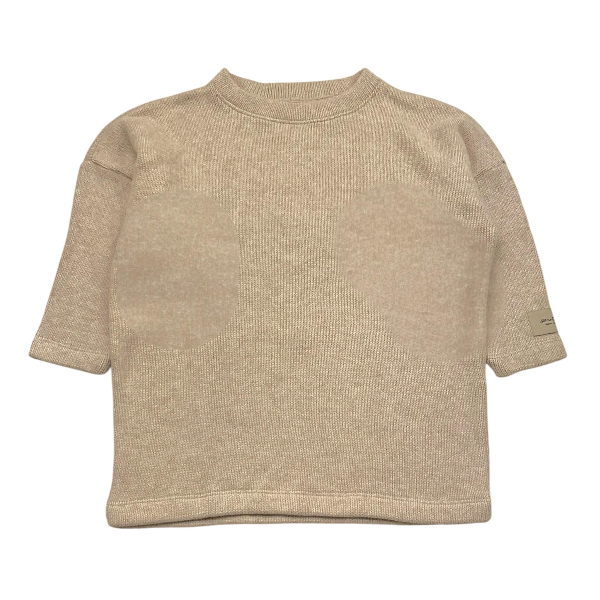 @MADILLY maglia tinta unita grocollo Sabbia per Bambina 018899 SABBIA @MADILLY