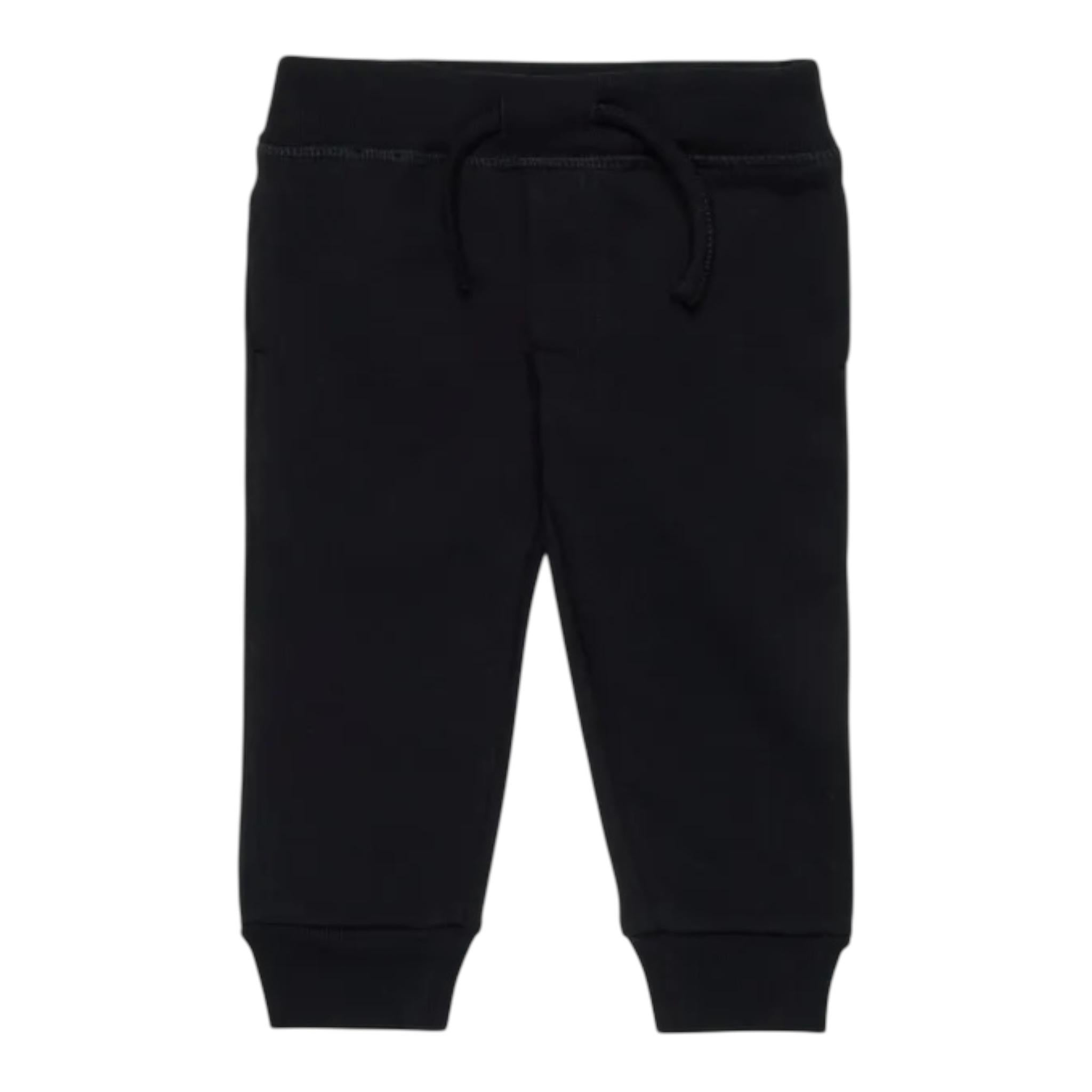 DSQUARED2 pantalone tuta tinta unita con logo Nero per Bambino DQ2056J NERO DSQUARED2