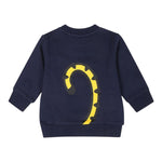 KENZO felpa girocollo tinta unita con stampa Blu per Neonato K60516 BLU KENZO