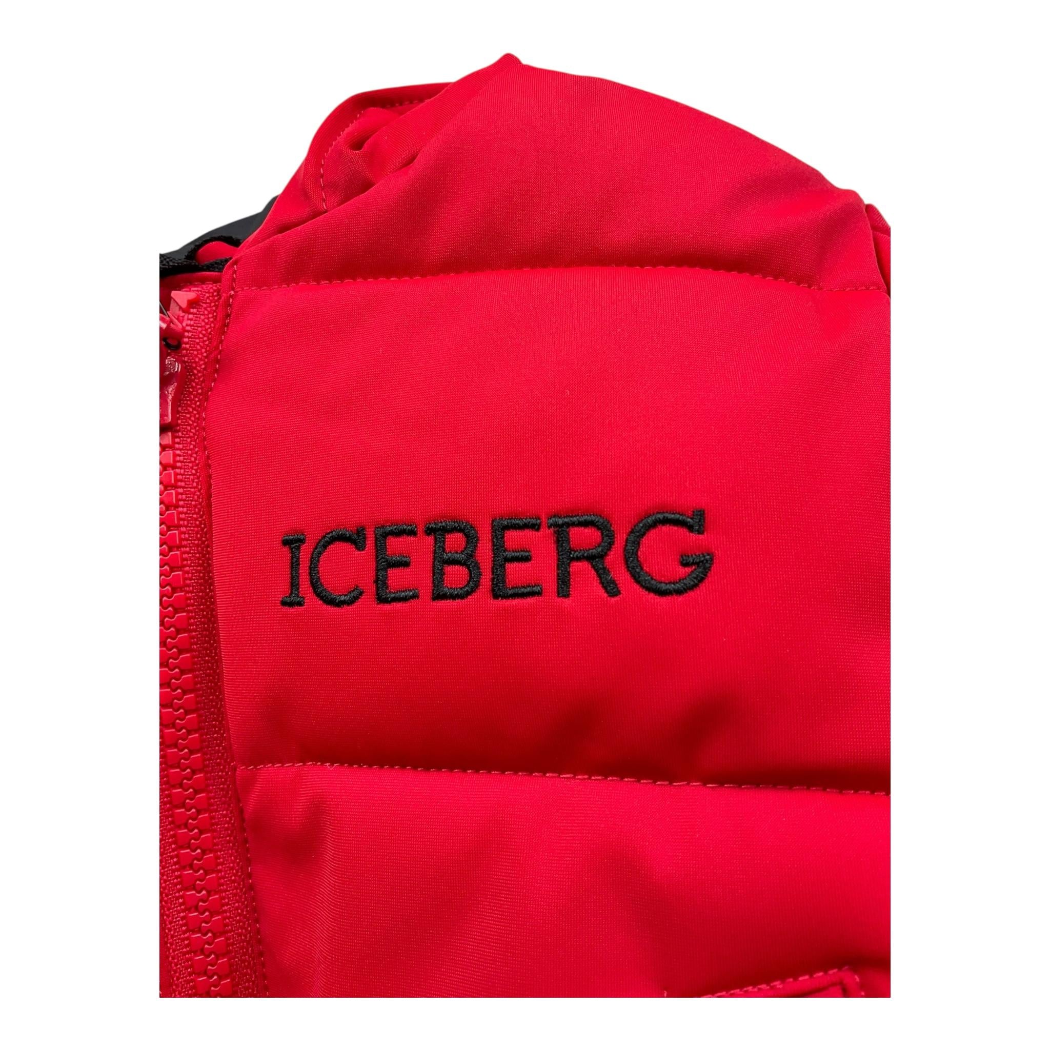 ICEBERG giubbino tinta unita con zip e cappuccio Rosso per Neonato GBICE5511B ROSSO ICEBERG