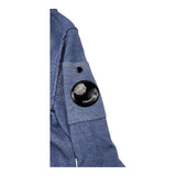 C.P. COMPANY maglia girocollo tinta unita con logo Blu per Bambino CUW009 BLU C.P. COMPANY