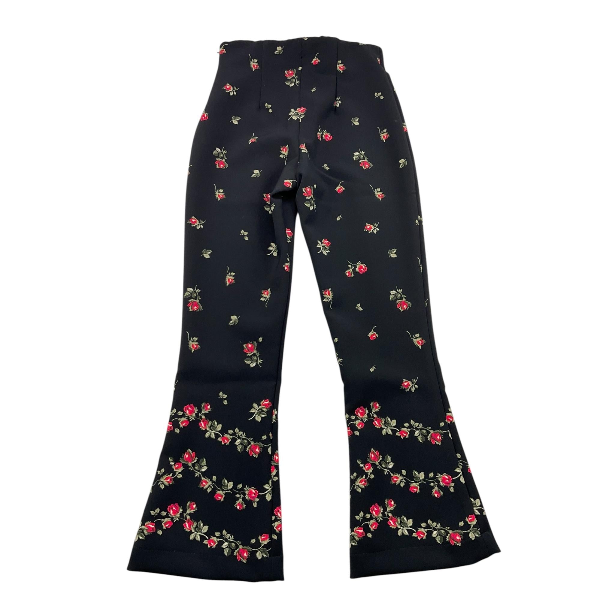 MONNALISA pantalone tinta unita stampa floreale Nero per Bambina 710405 NERO MONNALISA