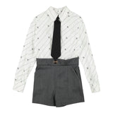 ELISABETTA FRANCHI tute manica lunga bicolore Bianco/grigio per Bambina EFTA092 BIANCO/GRIGIO ELISABETTA FRANCHI