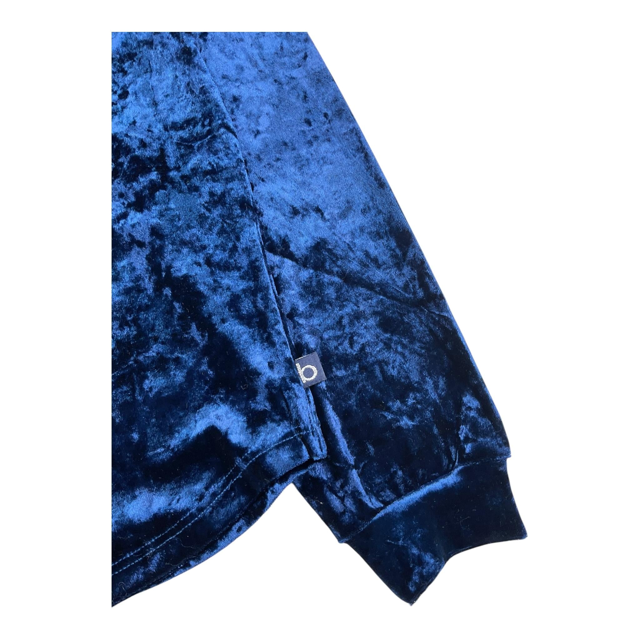 BOBOLI shirt tinta unita in velluto Blu per Bambina 729222 BLU BOBOLI