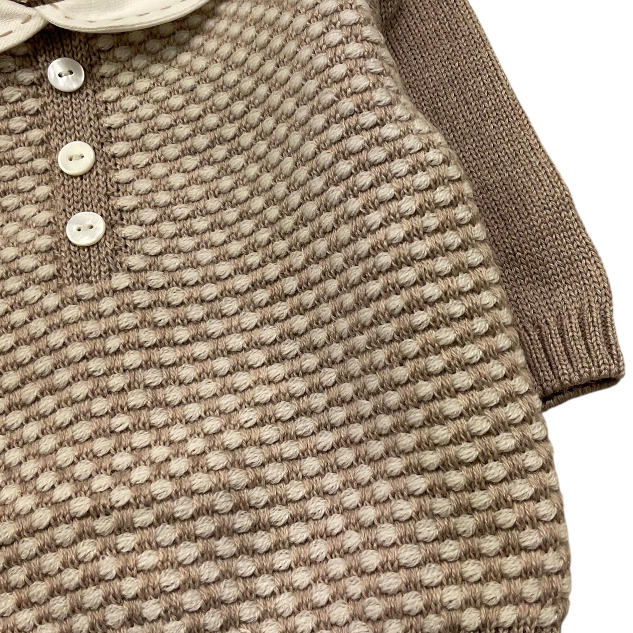 MARLU' completo 2pz maglia-pantalone tinta unita Beige per Neonato IF5050 BEIGE MARLU'
