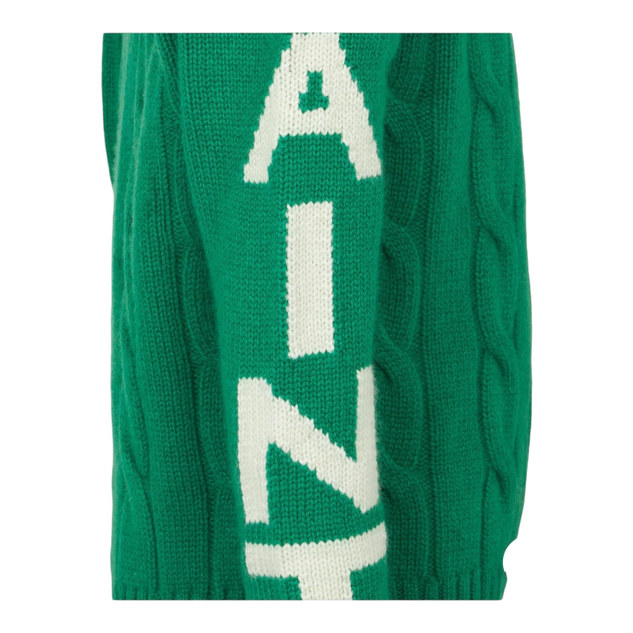 SAINT BARTH maglia tinta unita con profili in contrasto Verde per Bambino BERG002 VERDE SAINT BARTH
