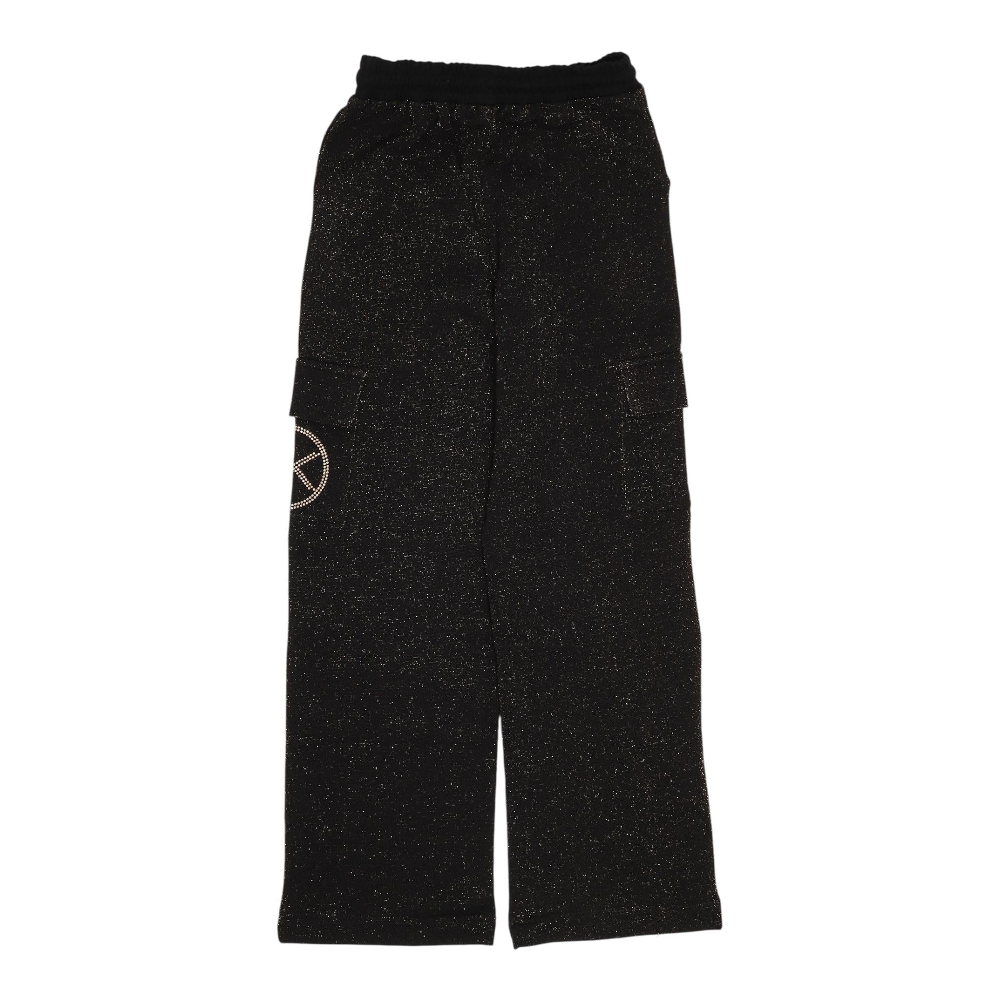 MICHAEL KORS pantalone tinta unita con elastico in vita Nero per Bambina R30183X NERO MICHAEL KORS