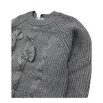 TO be too maglia girocollo tinta unita con stampa fiocco Grigio per Bambina TFBF24M635X GRIGIO TO be too