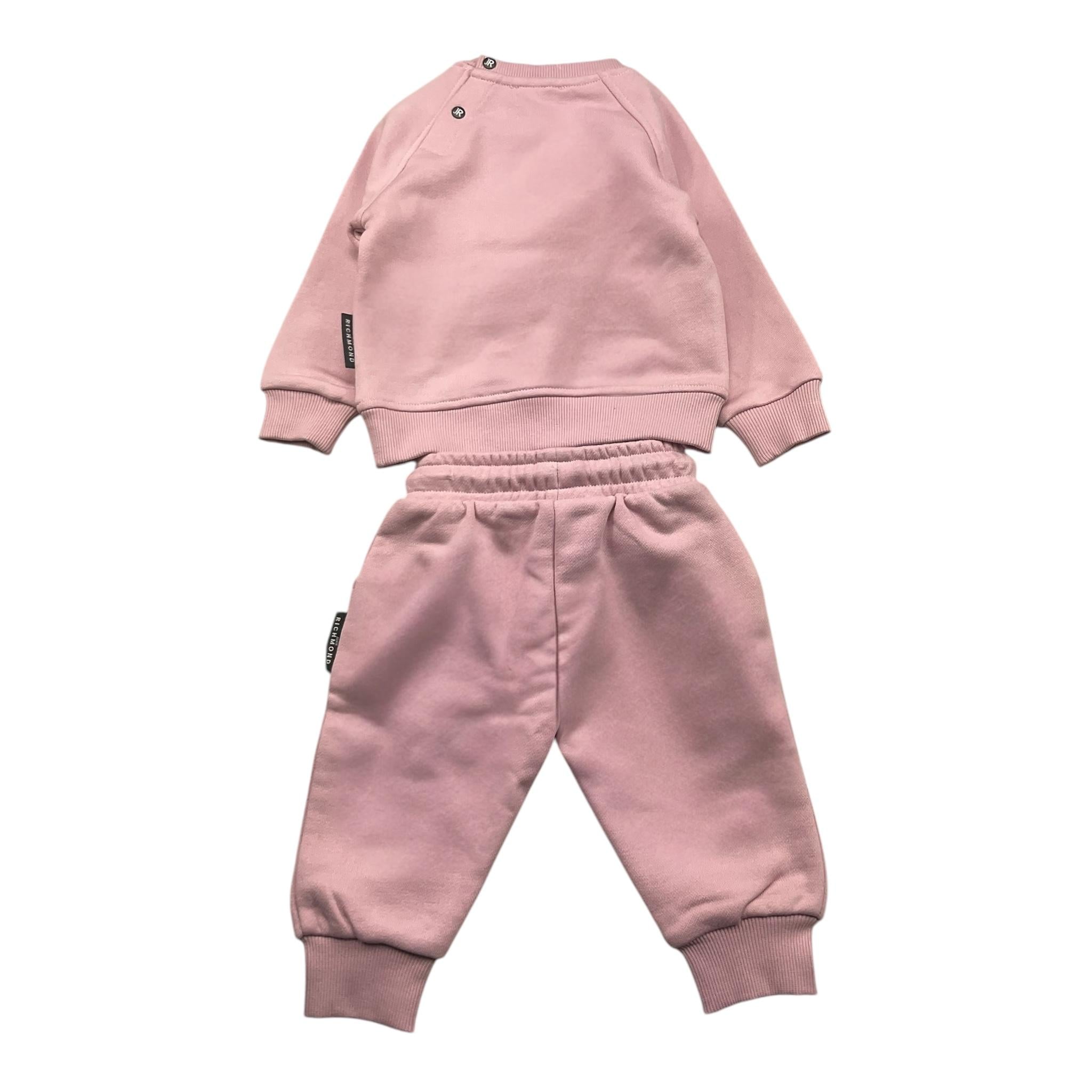 JOHN RICHMOND completo 2pz tinta unita felpa-pantalone Rosa per Neonata RIA25018CF ROSA JOHN RICHMOND