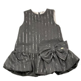 LE BEBE' abito tinta unita giromanica con paillettes Grigio per Neonata LBG6150 GRIGIO LE BEBE'