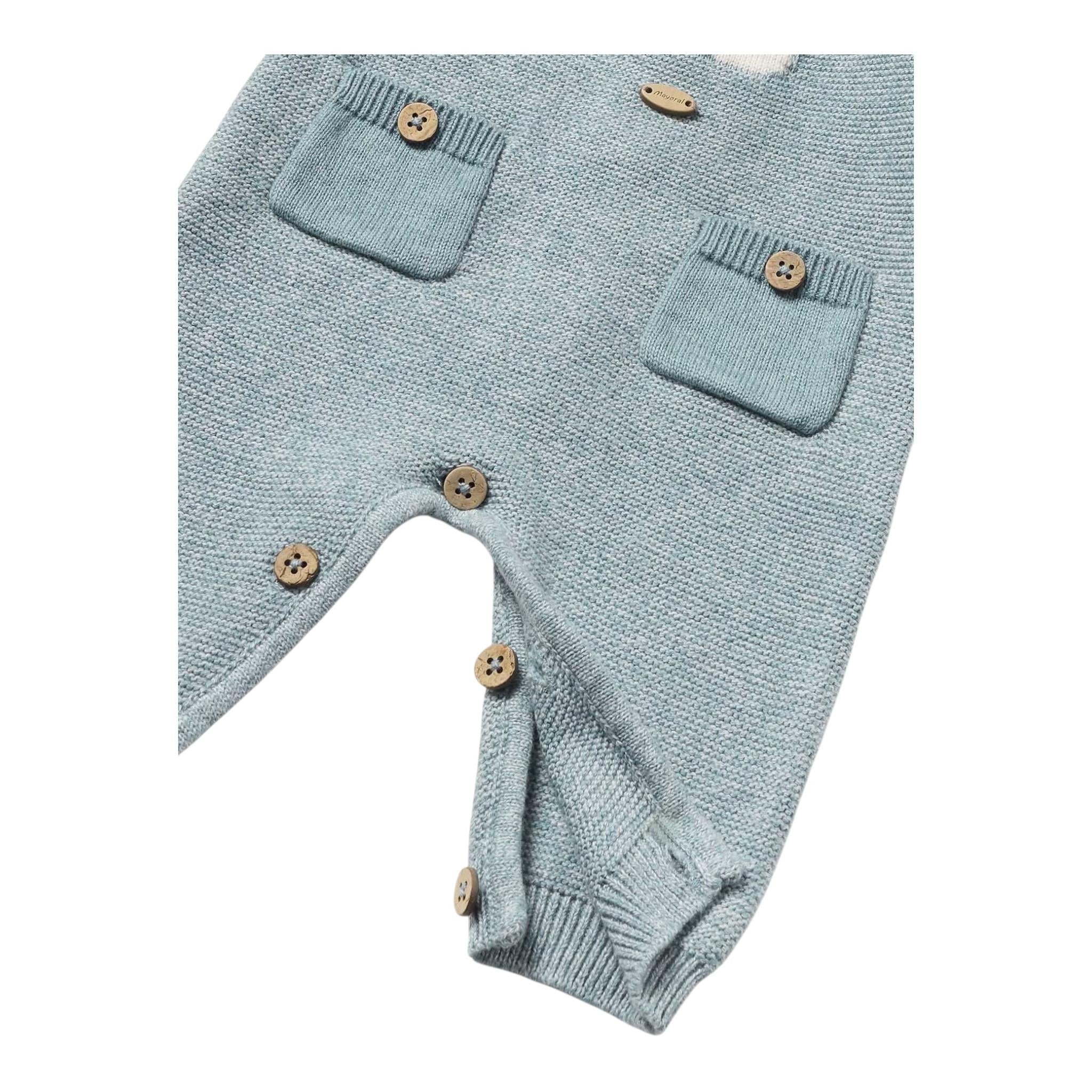 MAYORAL tutina tinta unita con tasche Azzurro per Neonato 2616 AZZURRO MAYORAL