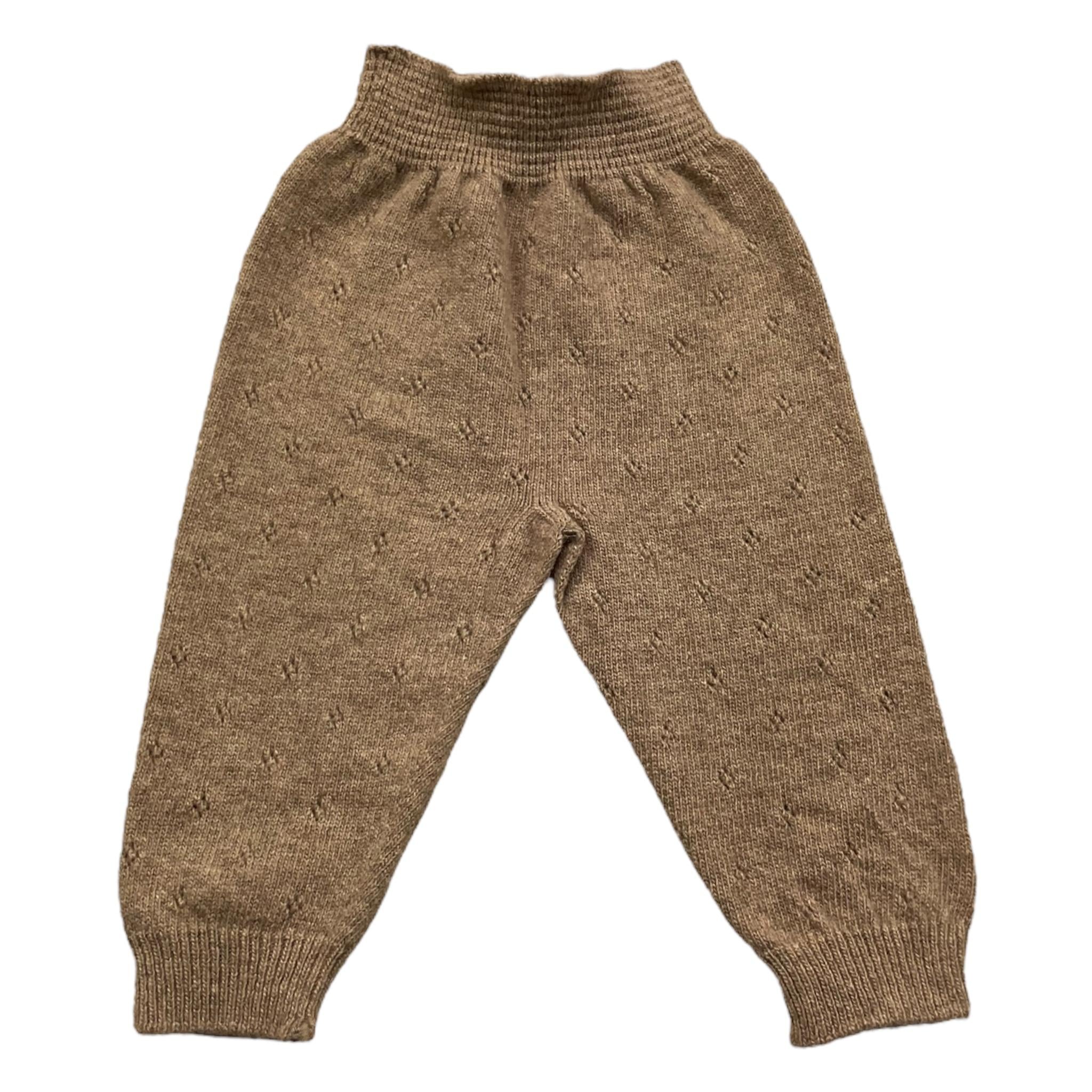 WEDOBLE pantalone tinta unita con ricami Fango per Neonato I2406322 FANGO WEDOBLE