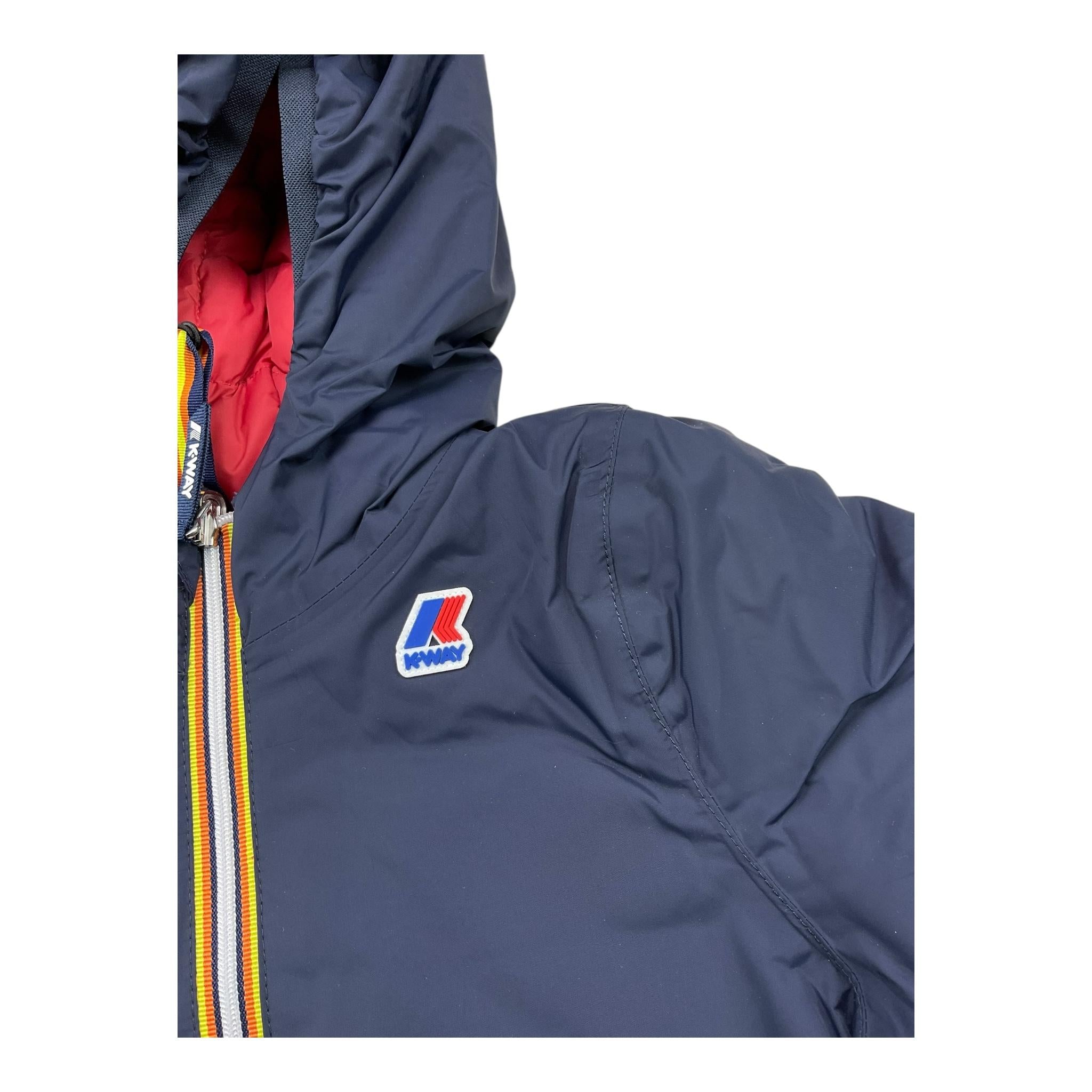 K-WAY giubbino reversbile bicolore con cappuccio Blu/rosso per Neonato K4116PWO BLU/ROSSO K-WAY