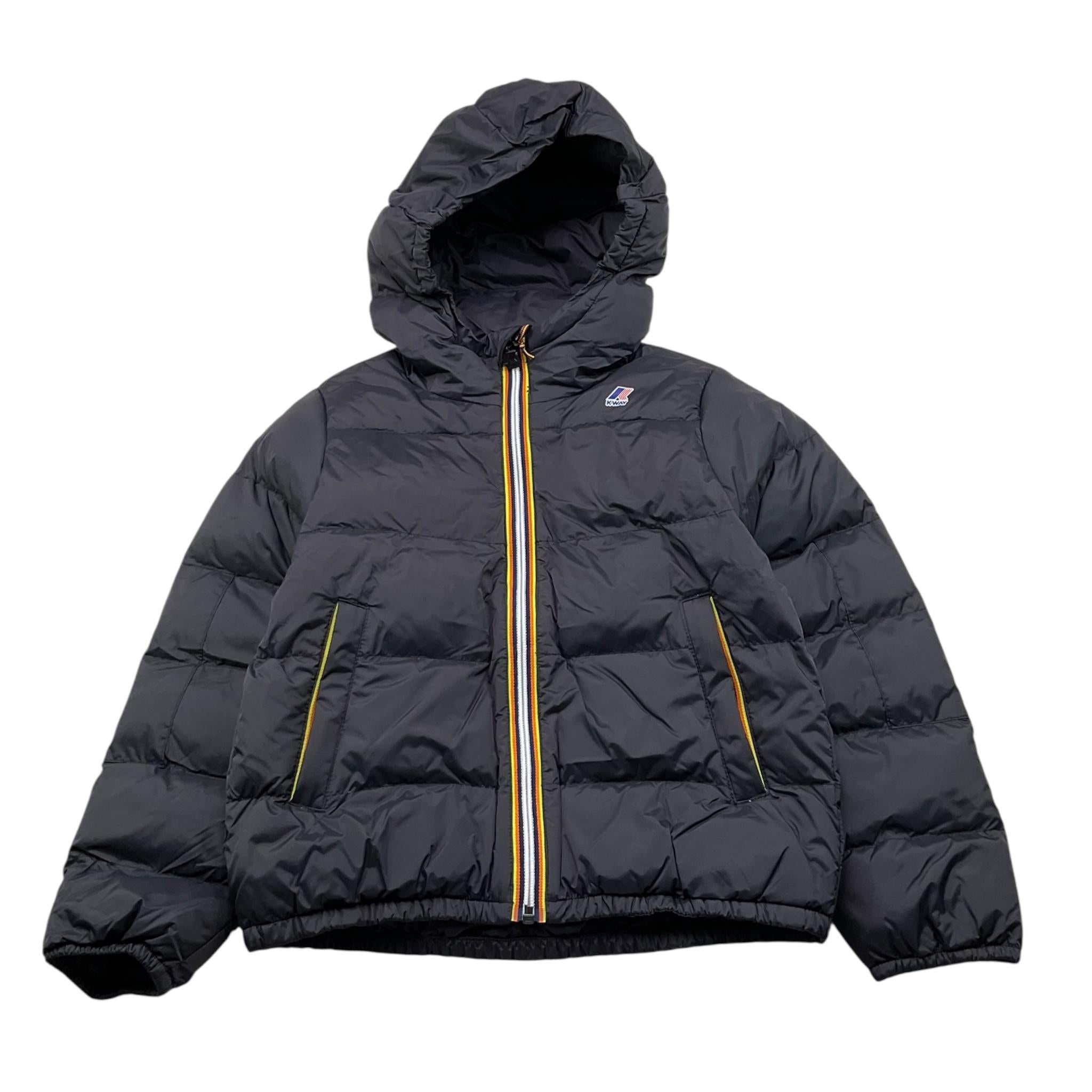 K-WAY giubbino tinta unita con zip e cappuccio Nero per Bambino K6117YWWWX NERO K-WAY