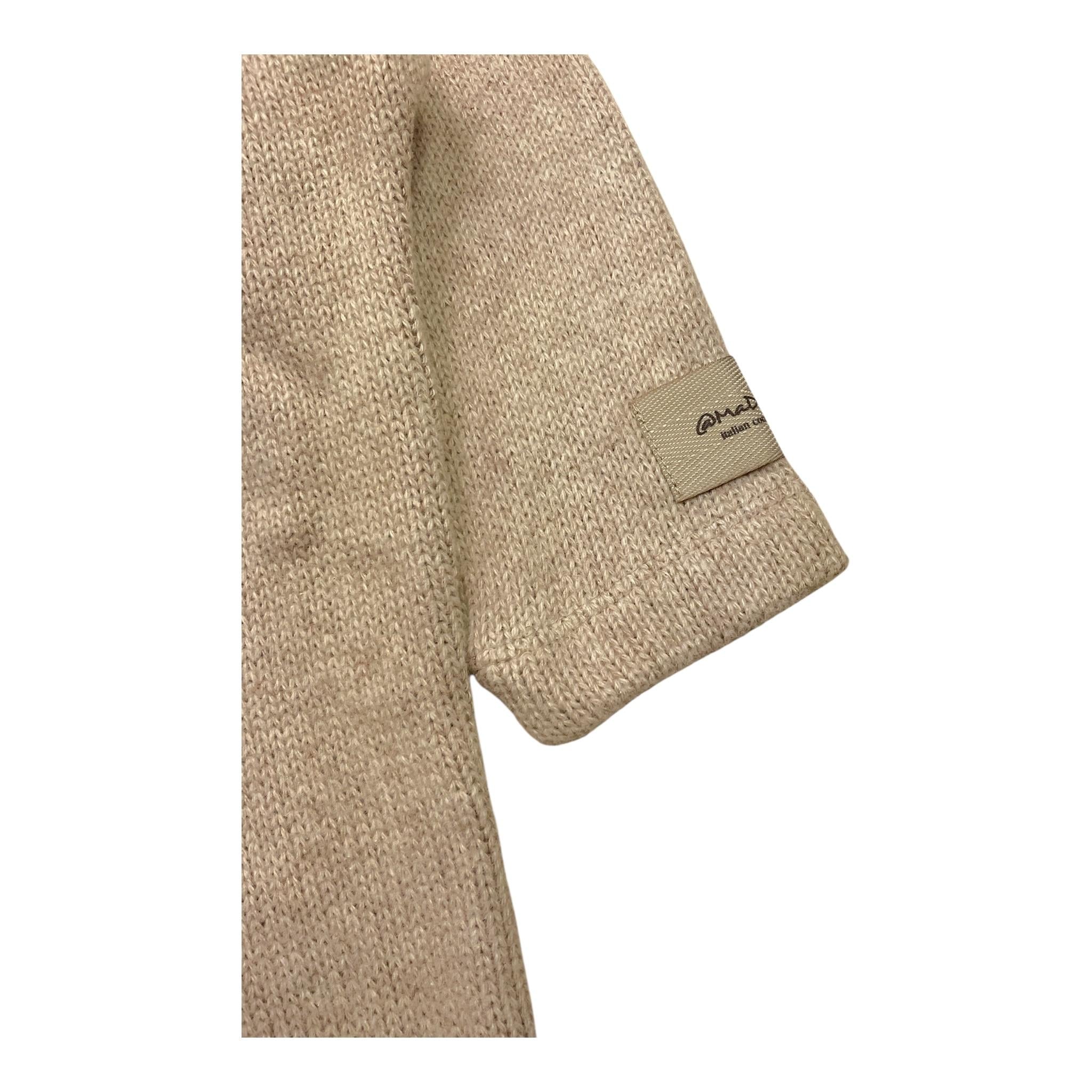 @MADILLY maglia tinta unita grocollo Sabbia per Bambina 018899 SABBIA @MADILLY