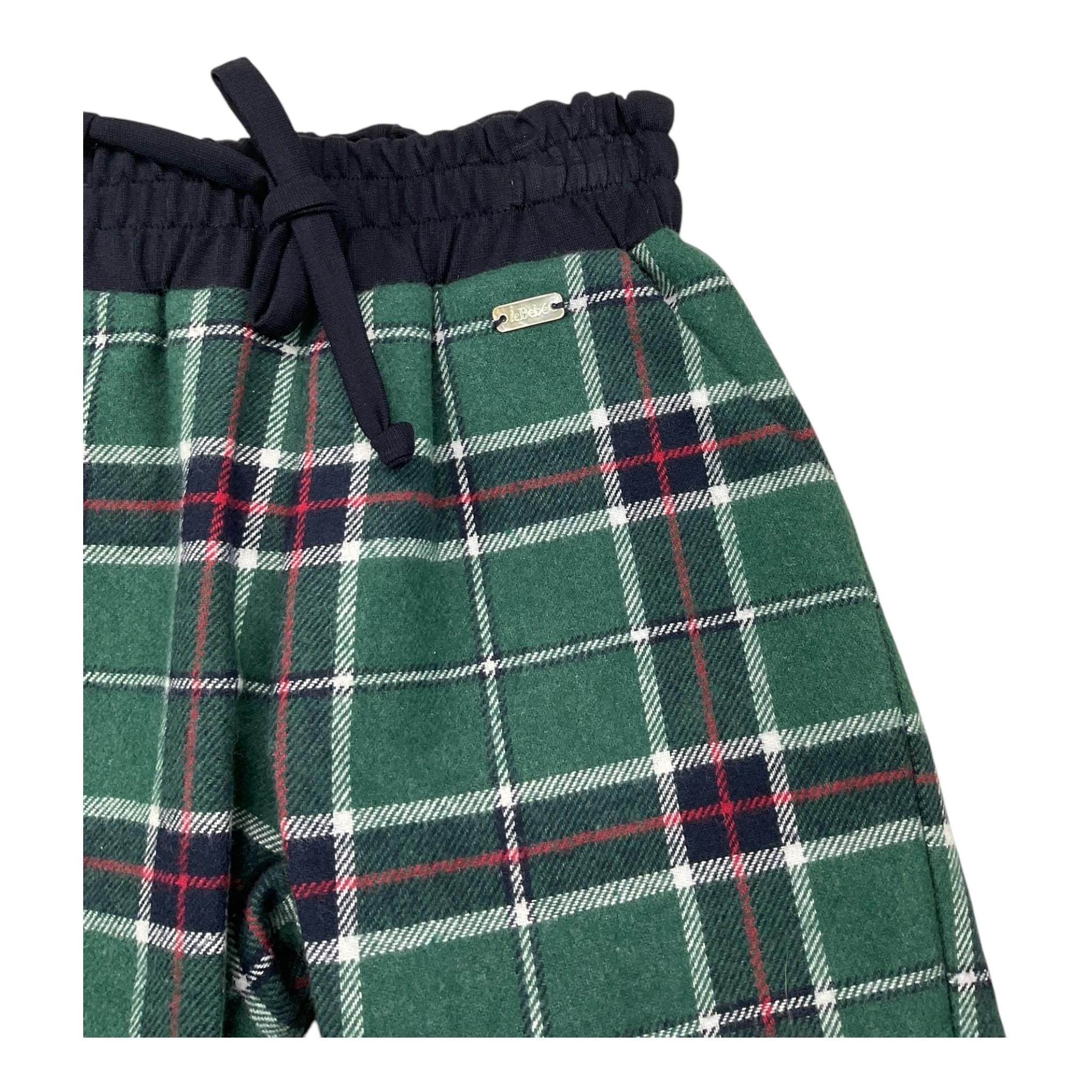 LE BEBE' pantalone fantasia scozzese con elastico in vita Verde per Neonata LBG6061 VERDE LE BEBE'