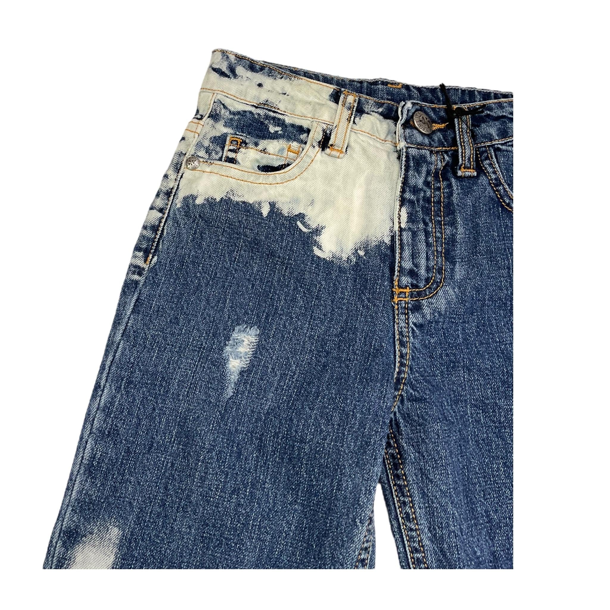 JOHN RICHMOND jeans tinta unita con girovita regolabile Blu per Bambino RBA25241JE BLU JOHN RICHMOND