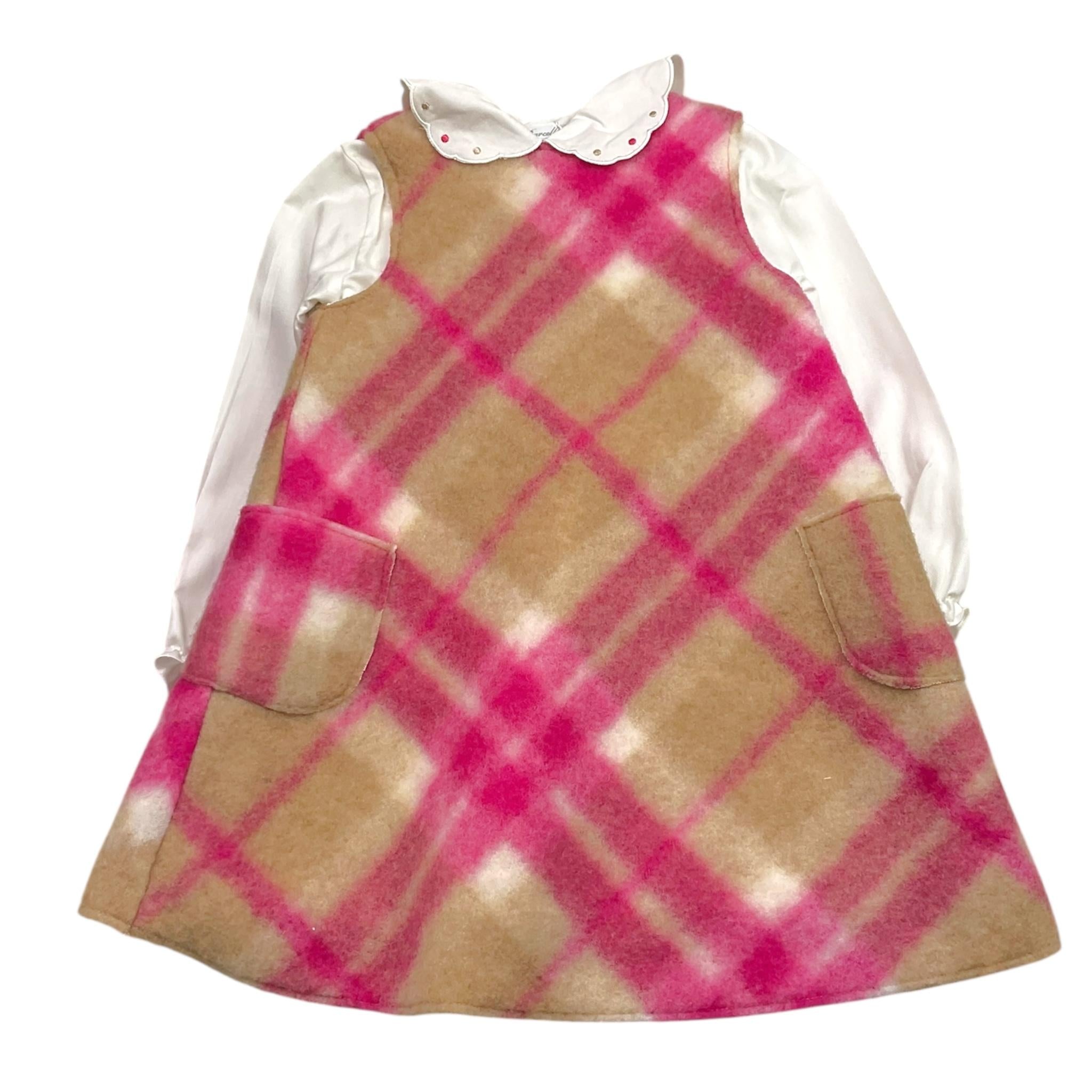 BARCELLINO completo 2pz abito-camicia bicolore Bianco per Bambina 106504J BIANCO BARCELLINO