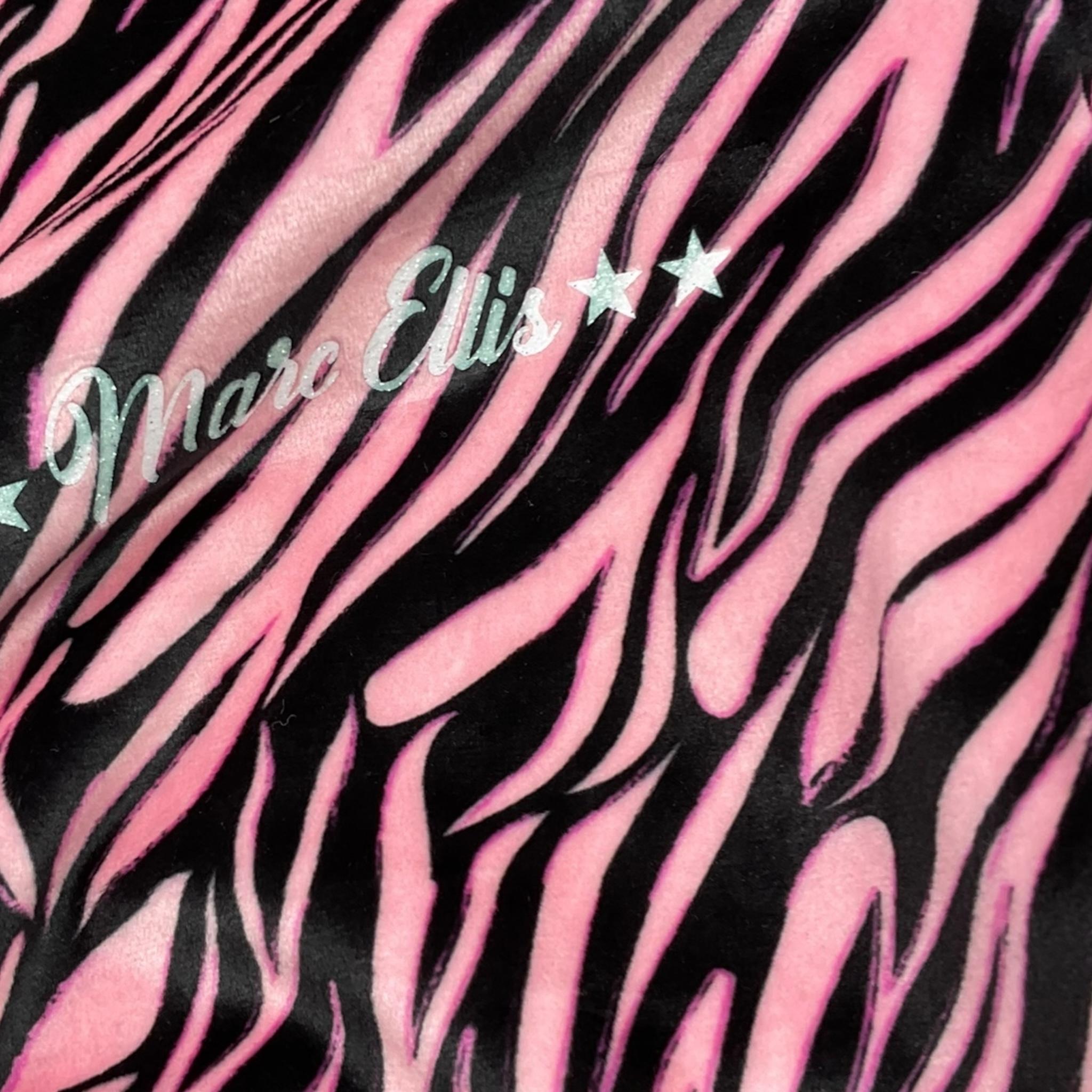 MARC ELLIS abiti manica lunga fantasia zebrata in ciniglia Rosa per Bambina JMJDR002733X ROSA MARC ELLIS