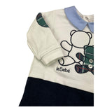 LE BEBE' tutina manica lunga bicolore Bianco/blu per Neonato LBB5139 BIANCO/BLU LE BEBE'