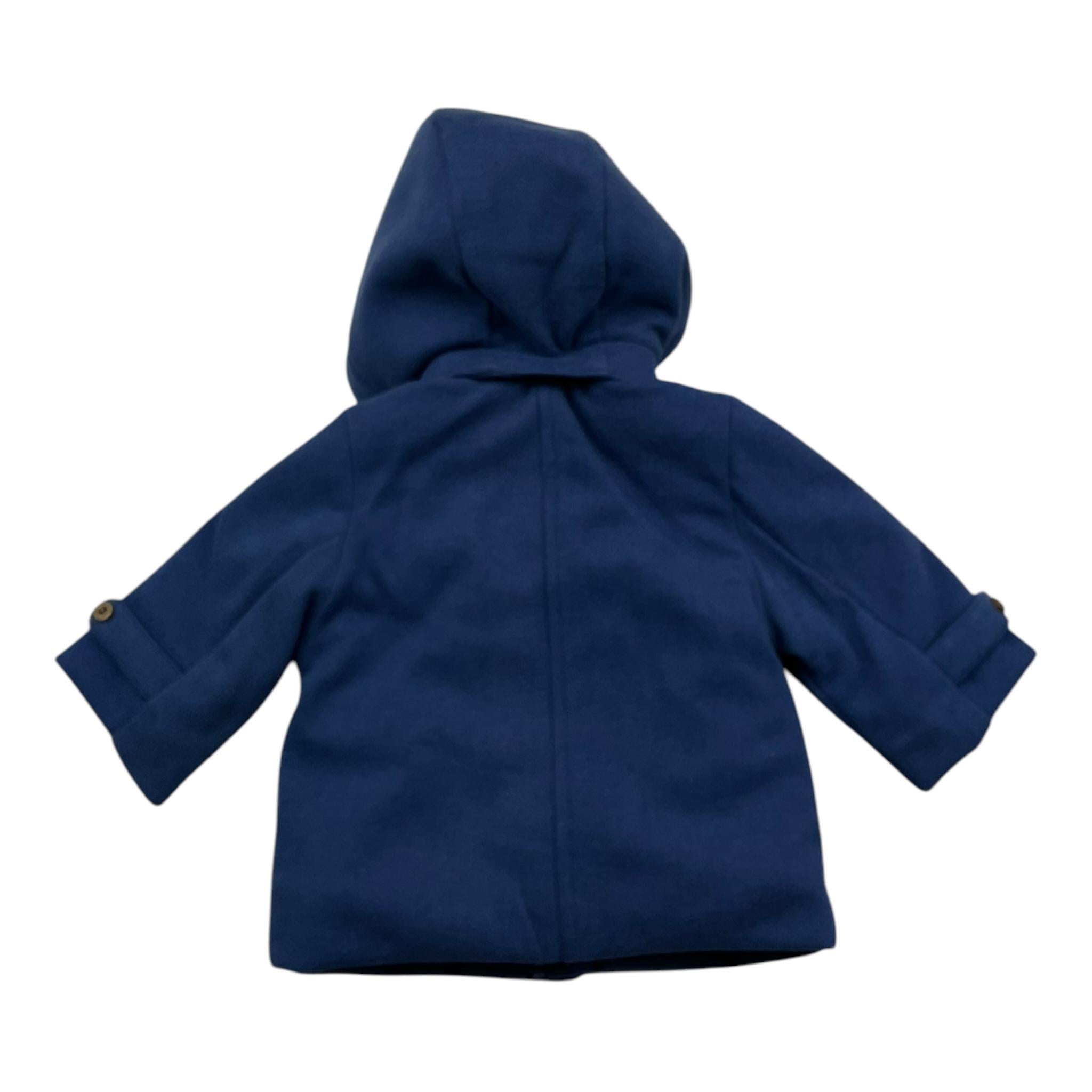 MAYORAL cappotto tinta unita cn cappuccio Blu per Neonato 2458 BLU MAYORAL