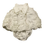 LA STUPENDERIA abito giromanica tinta unita cn culotte Bianco per Neonata CBAB54 BIANCO LA STUPENDERIA